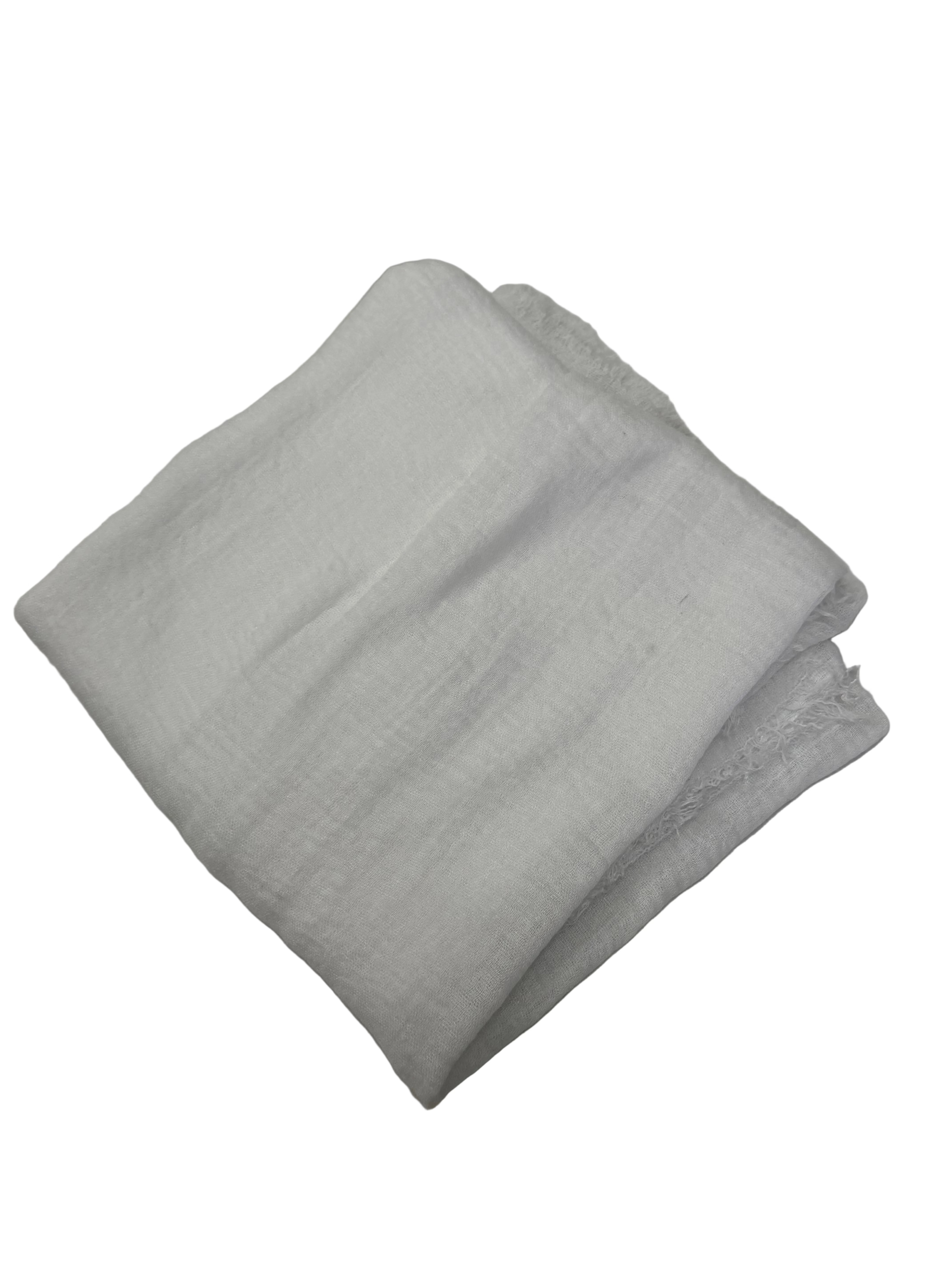Thin Shawl Chunni - Pure White