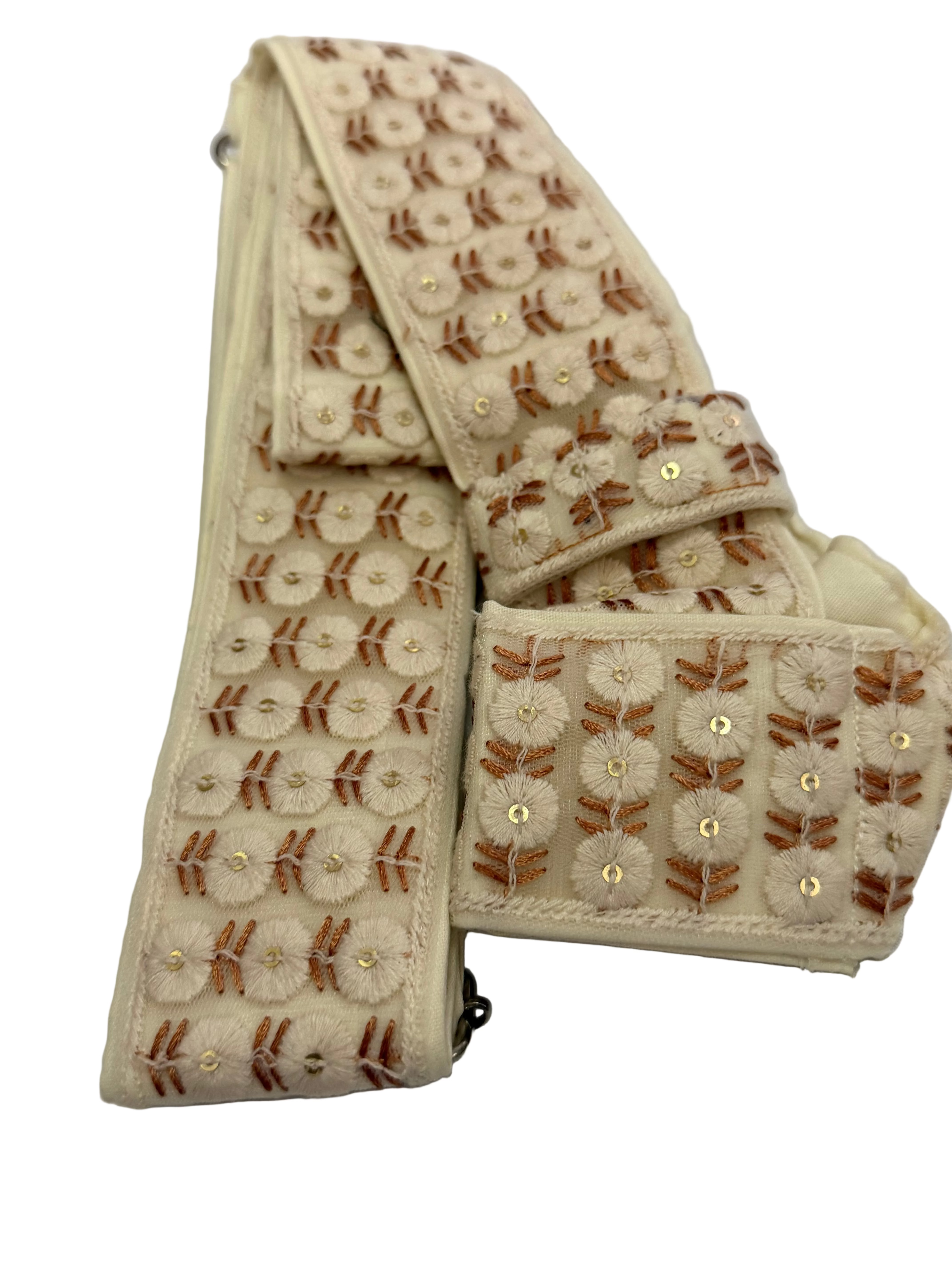 2.5inch White and Brown Gatra