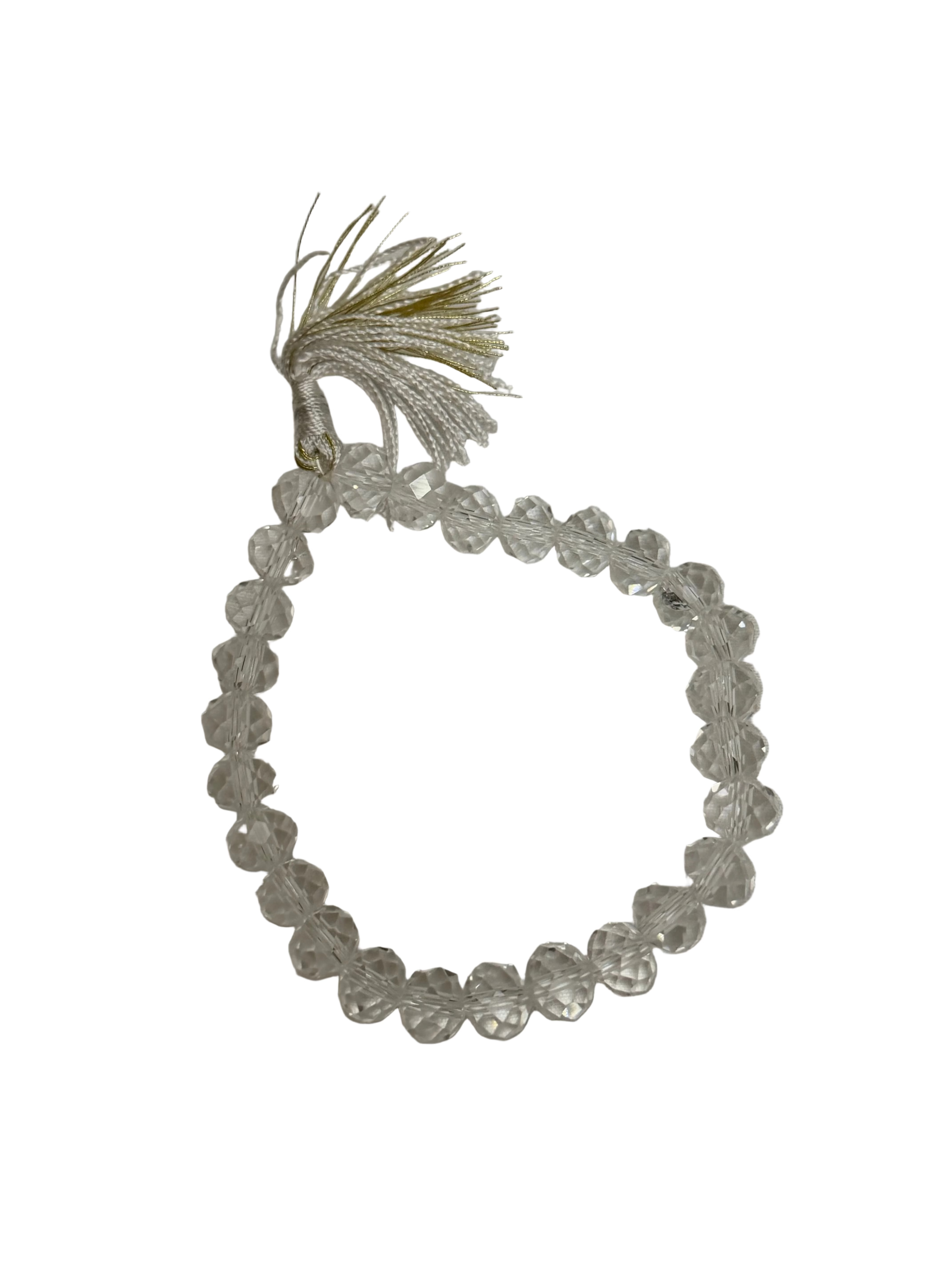 Clear Gem Mala – 29 Beads