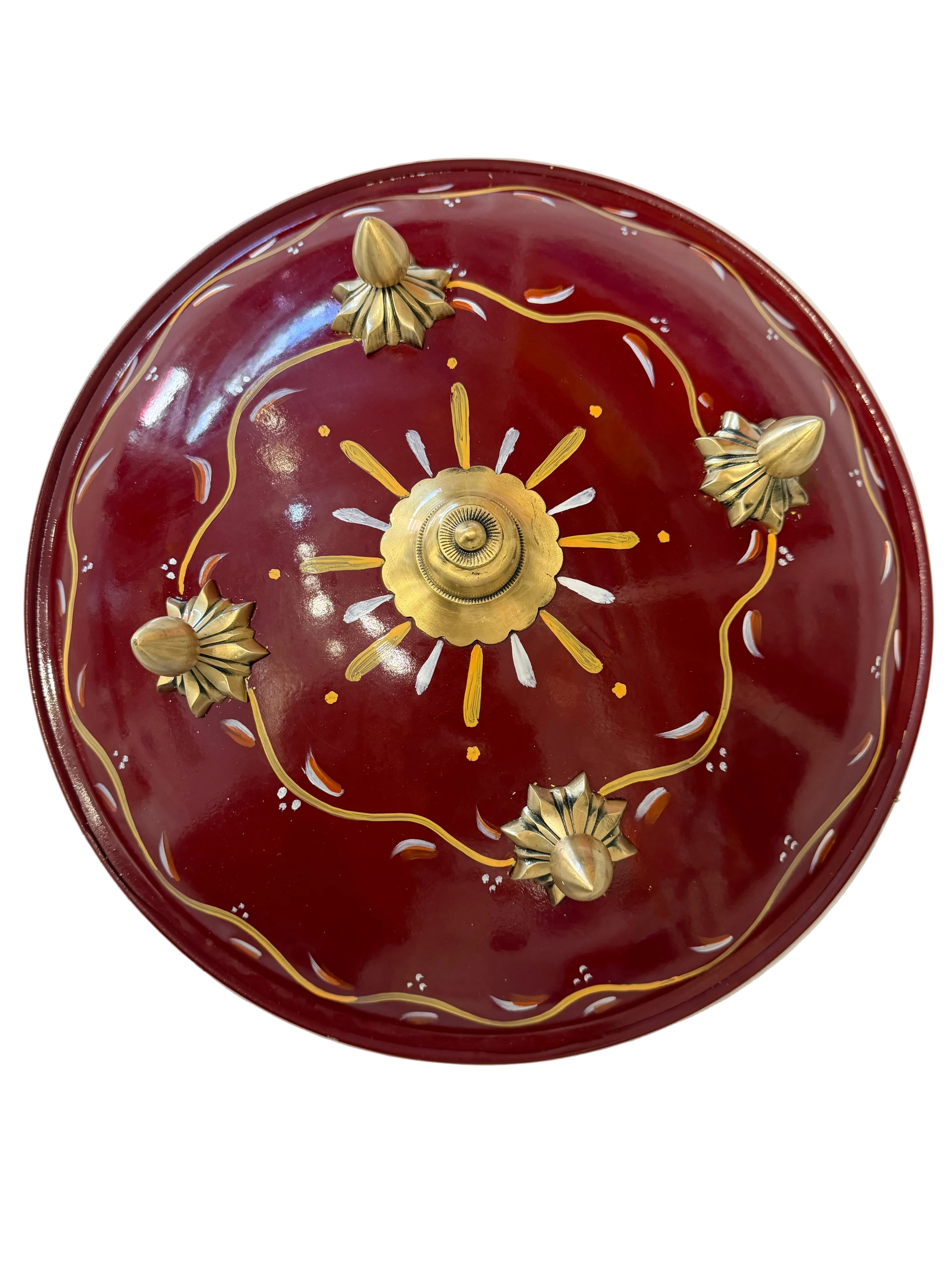 18" Red Painted Dhaal