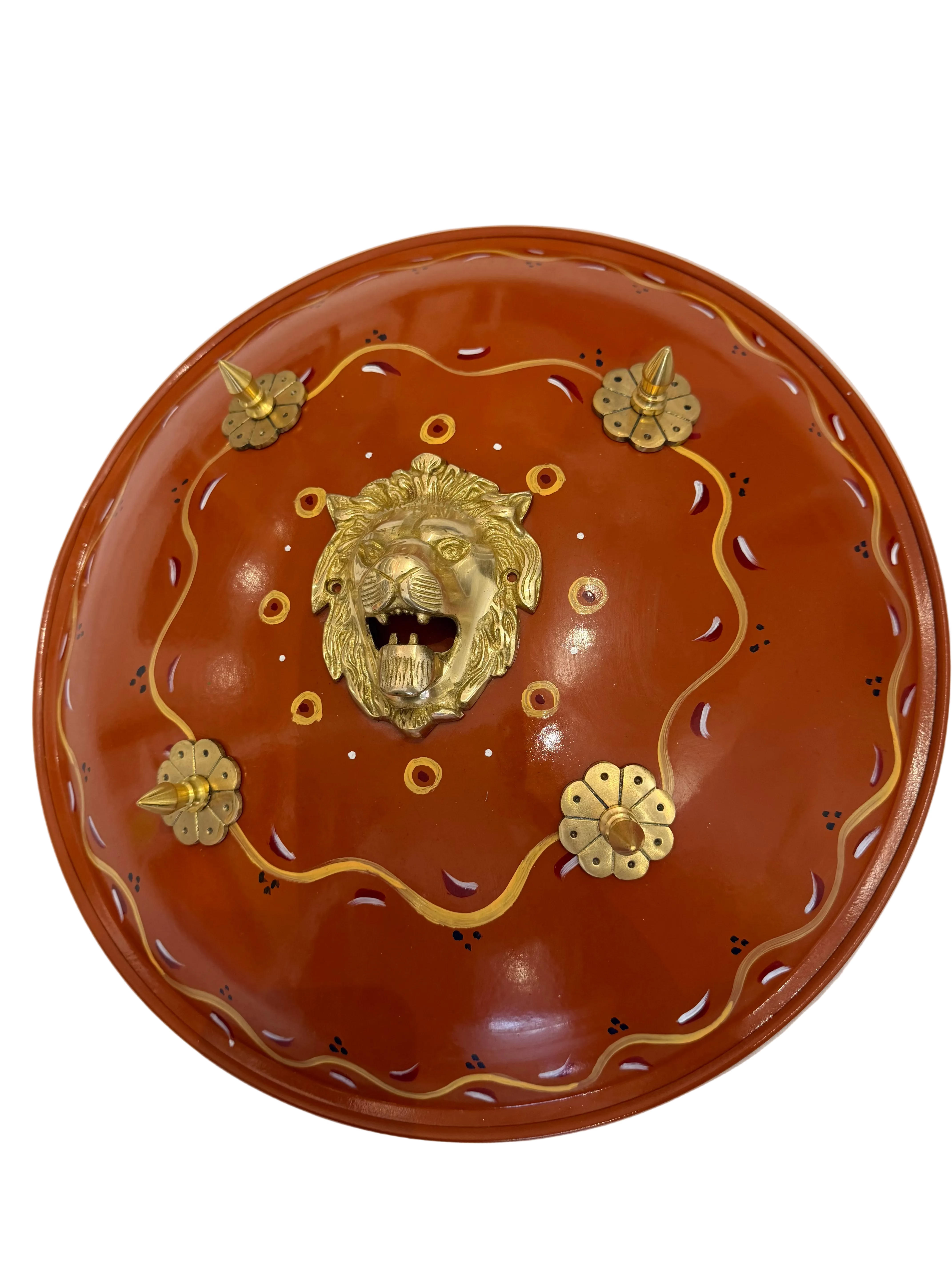 18" Orange Painted Dhaal