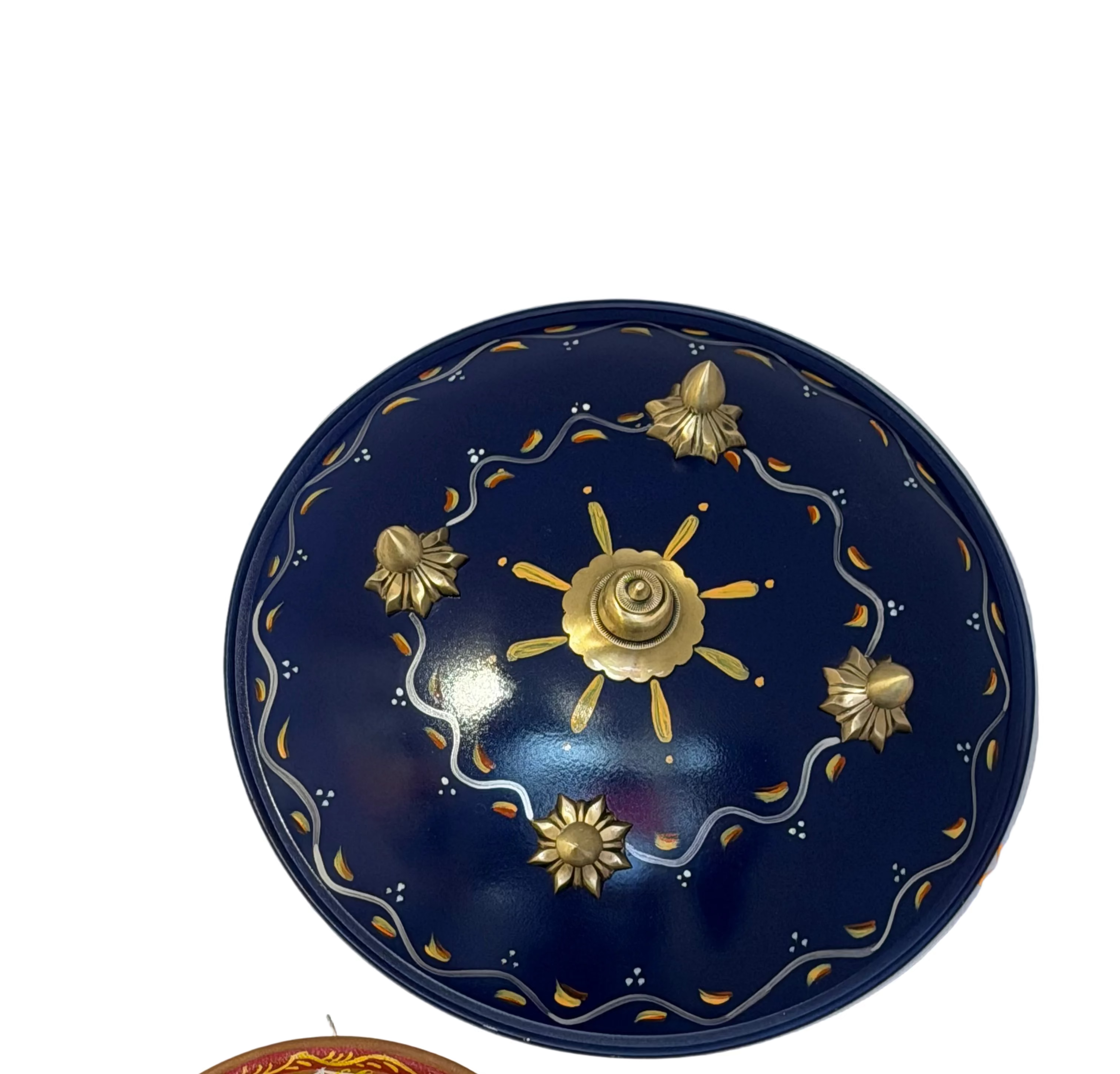 18" Blue Painted Dhaal