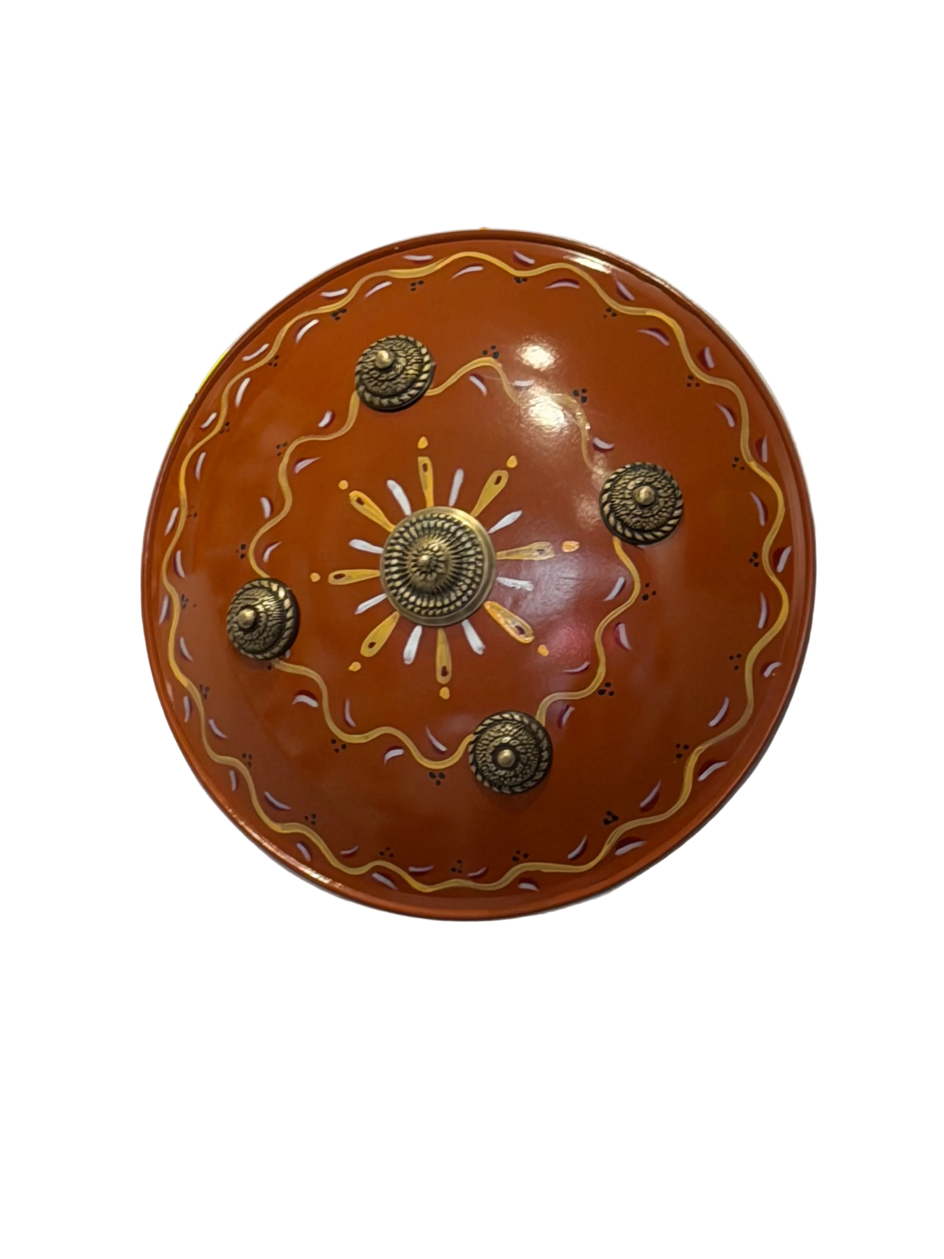 12" Orange Painted Dhaal