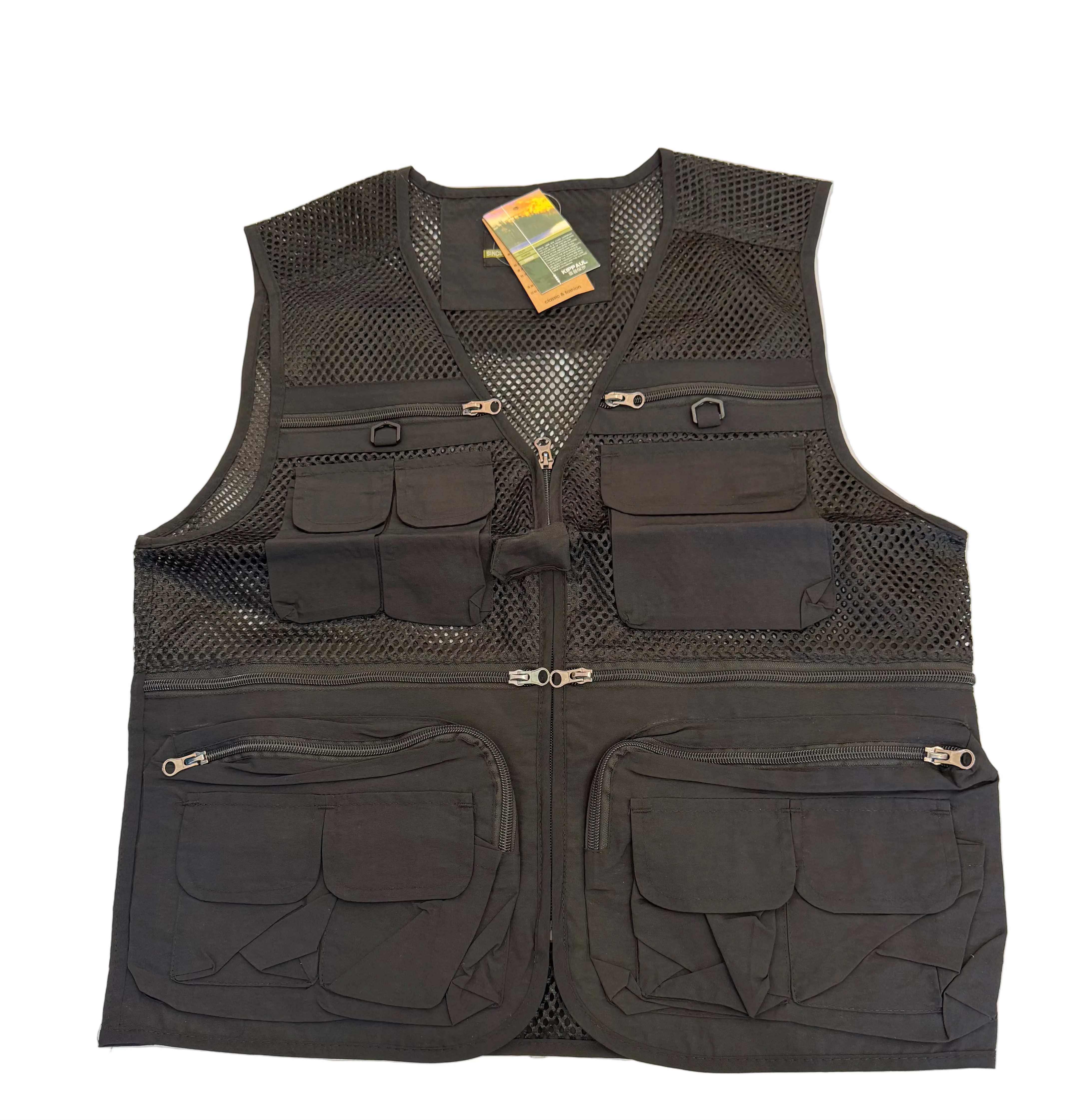 {SMALL }Black Utility Vest Jacket