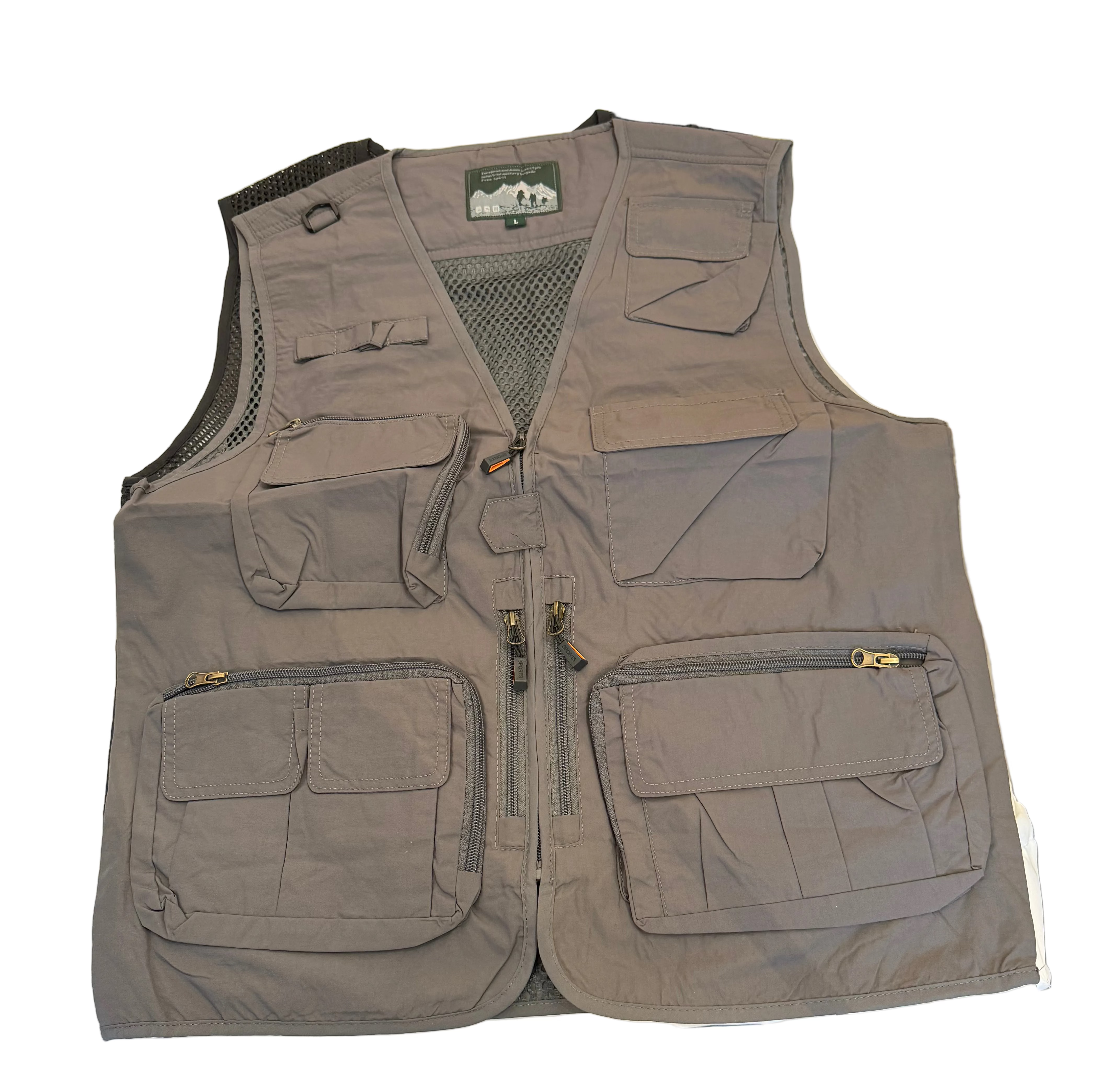 {SMALL } Grey Utility Vest Jacket