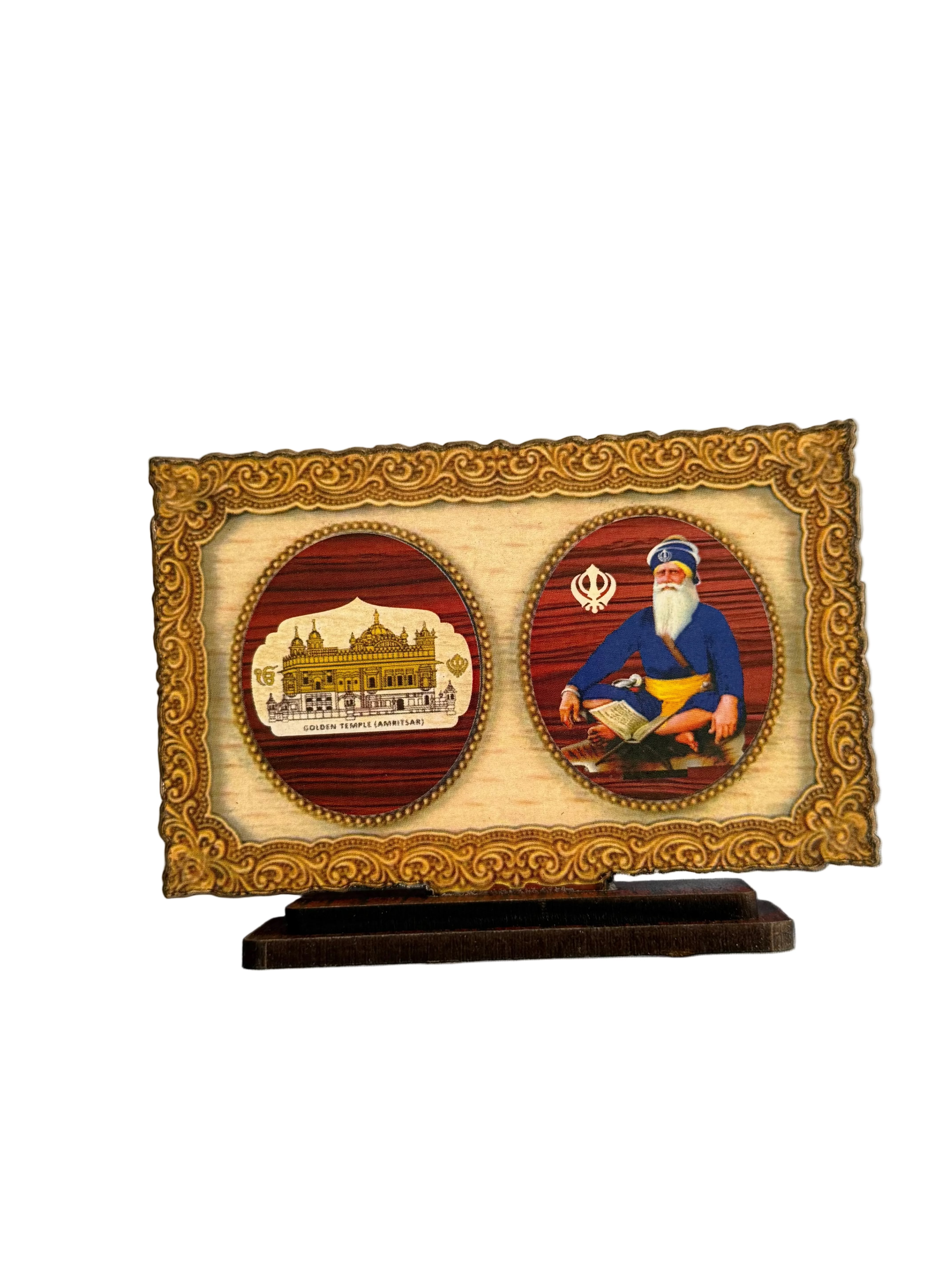Baba Deep Singh Khanda Wooden  Dashboard Piece