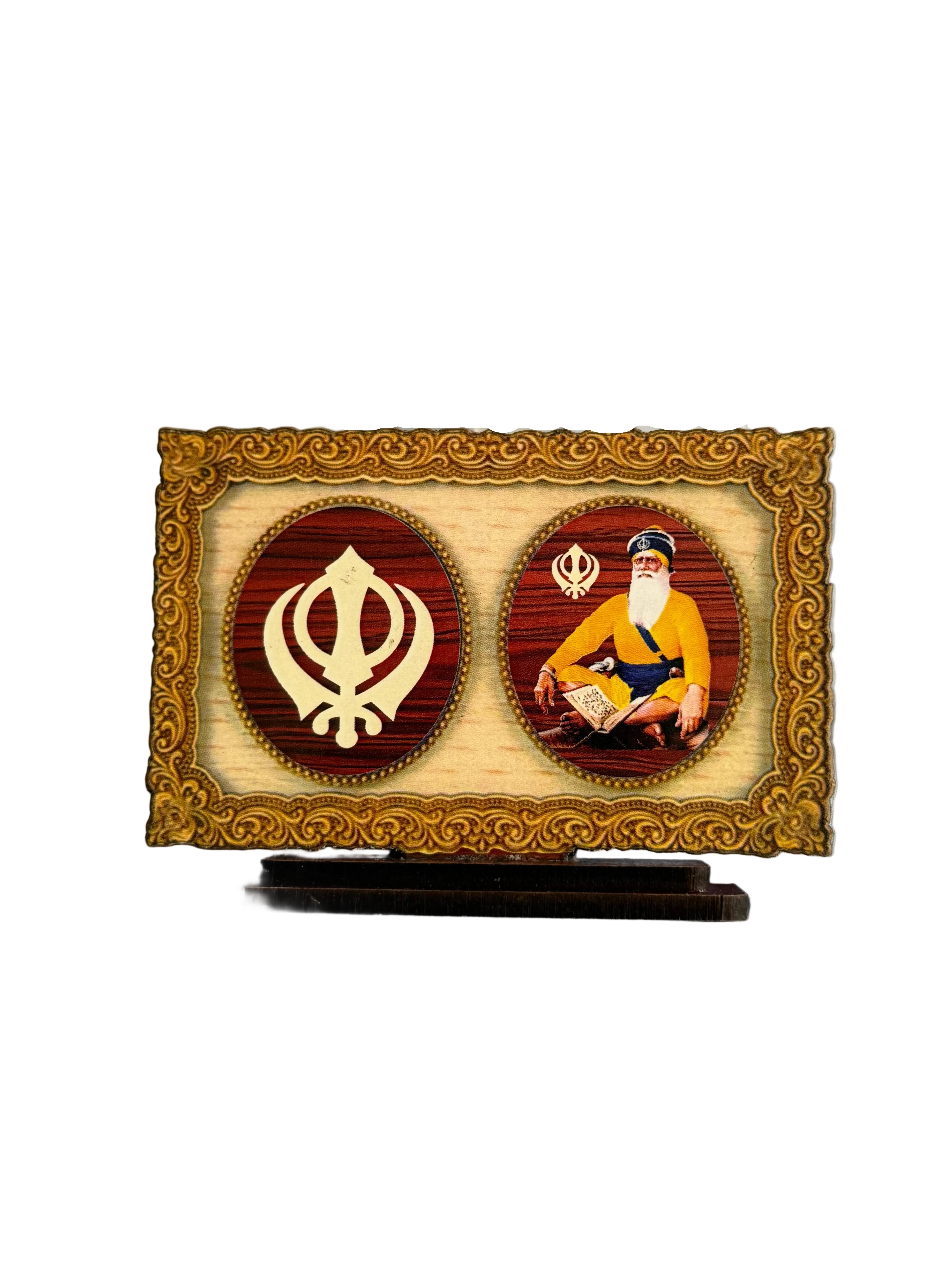 Baba Deep Singh Khanda Wooden  Dashboard Piece