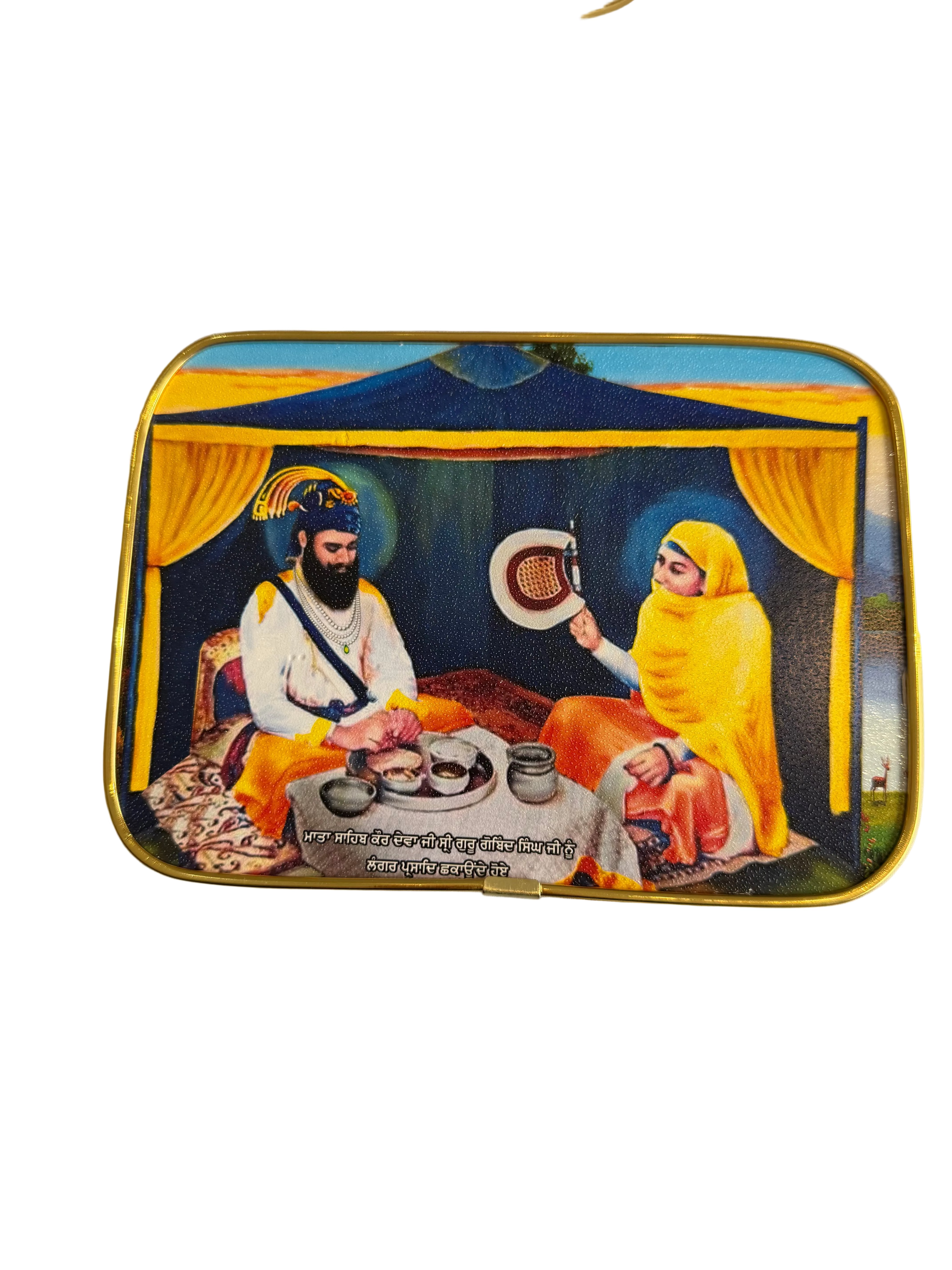 Dashmesh Pita & Mata Sahib Deva Ji Frame with stand