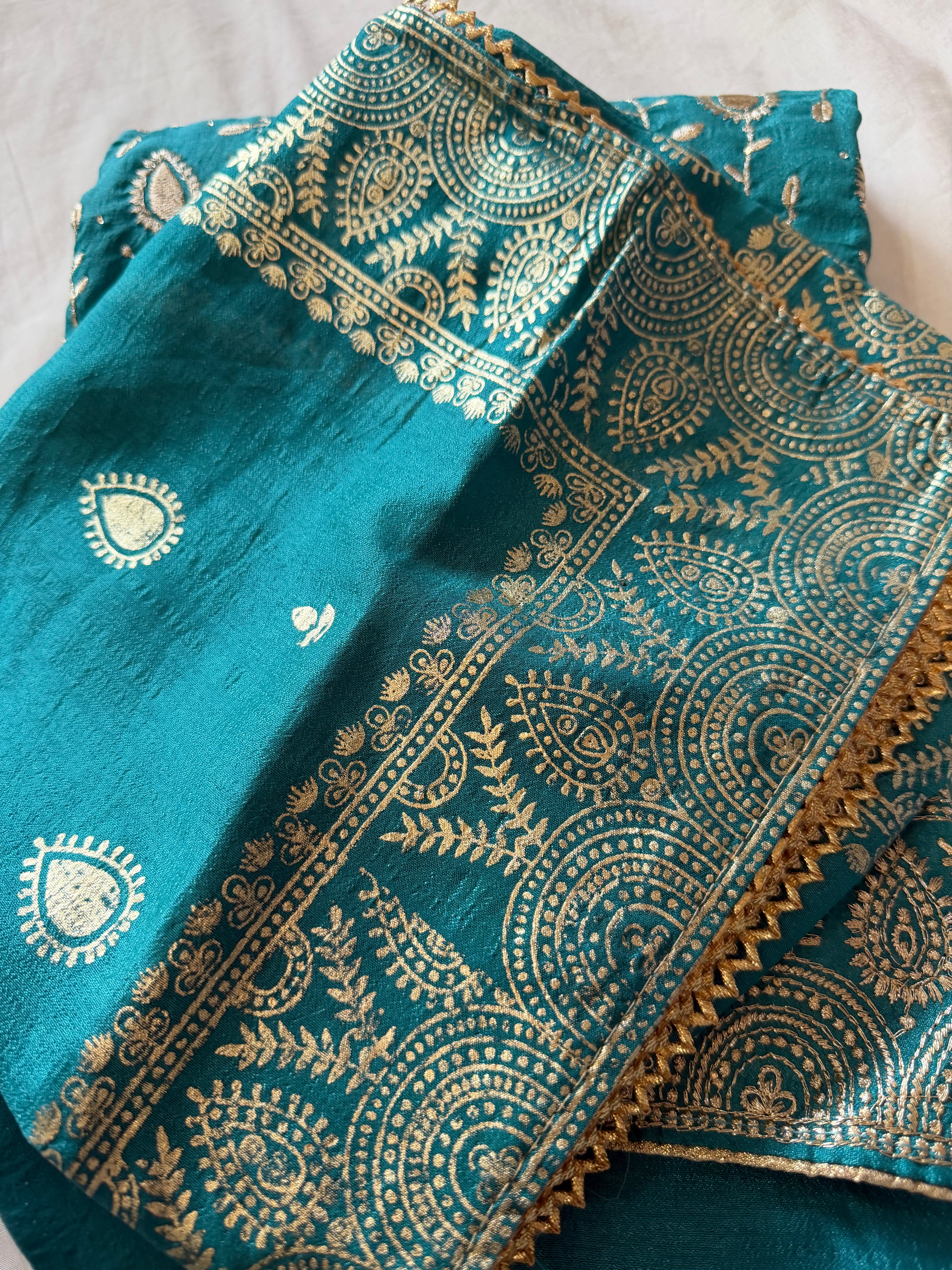 Turquoise Suit - Unstitched