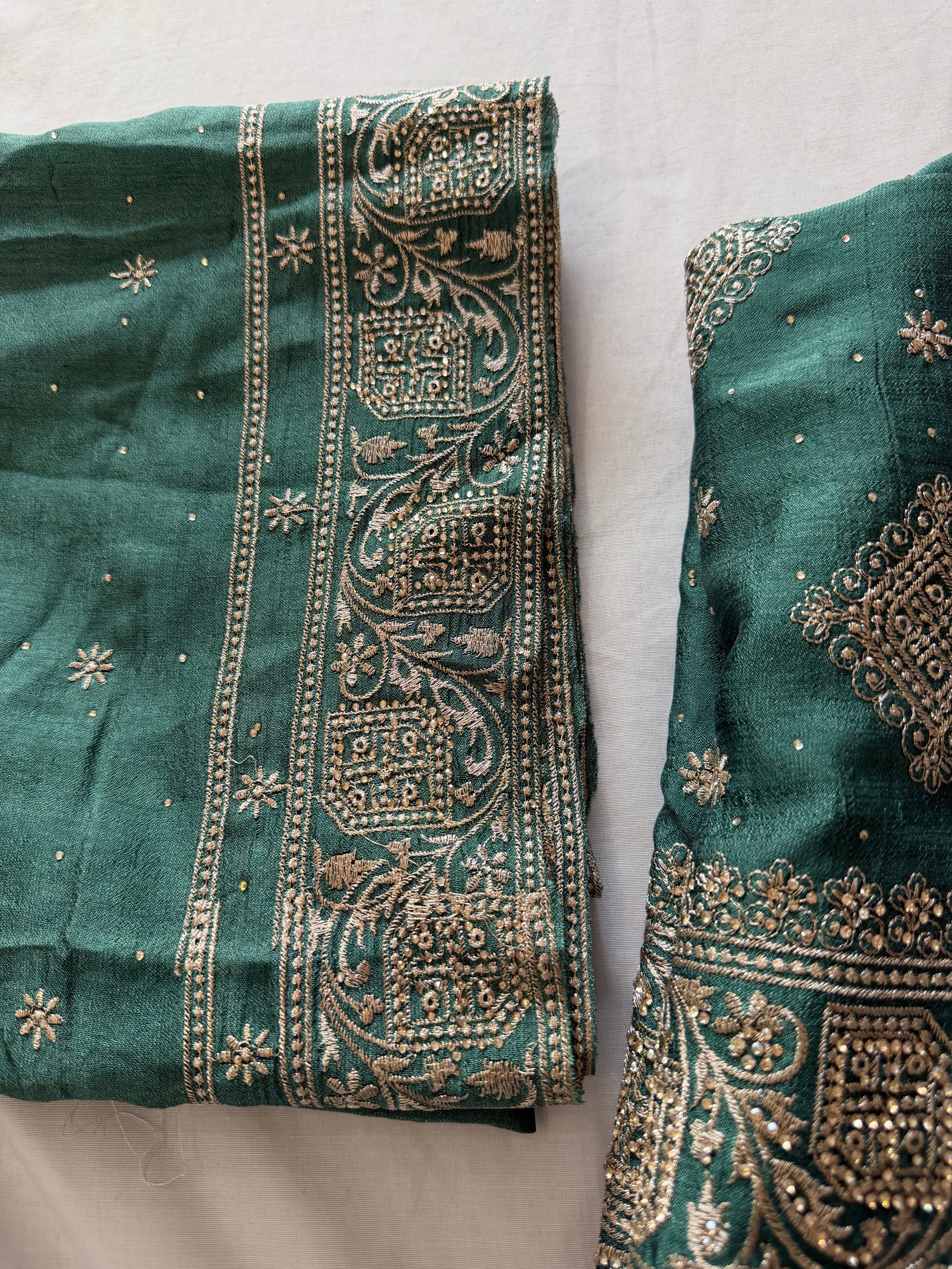 Green Unstitched Suit