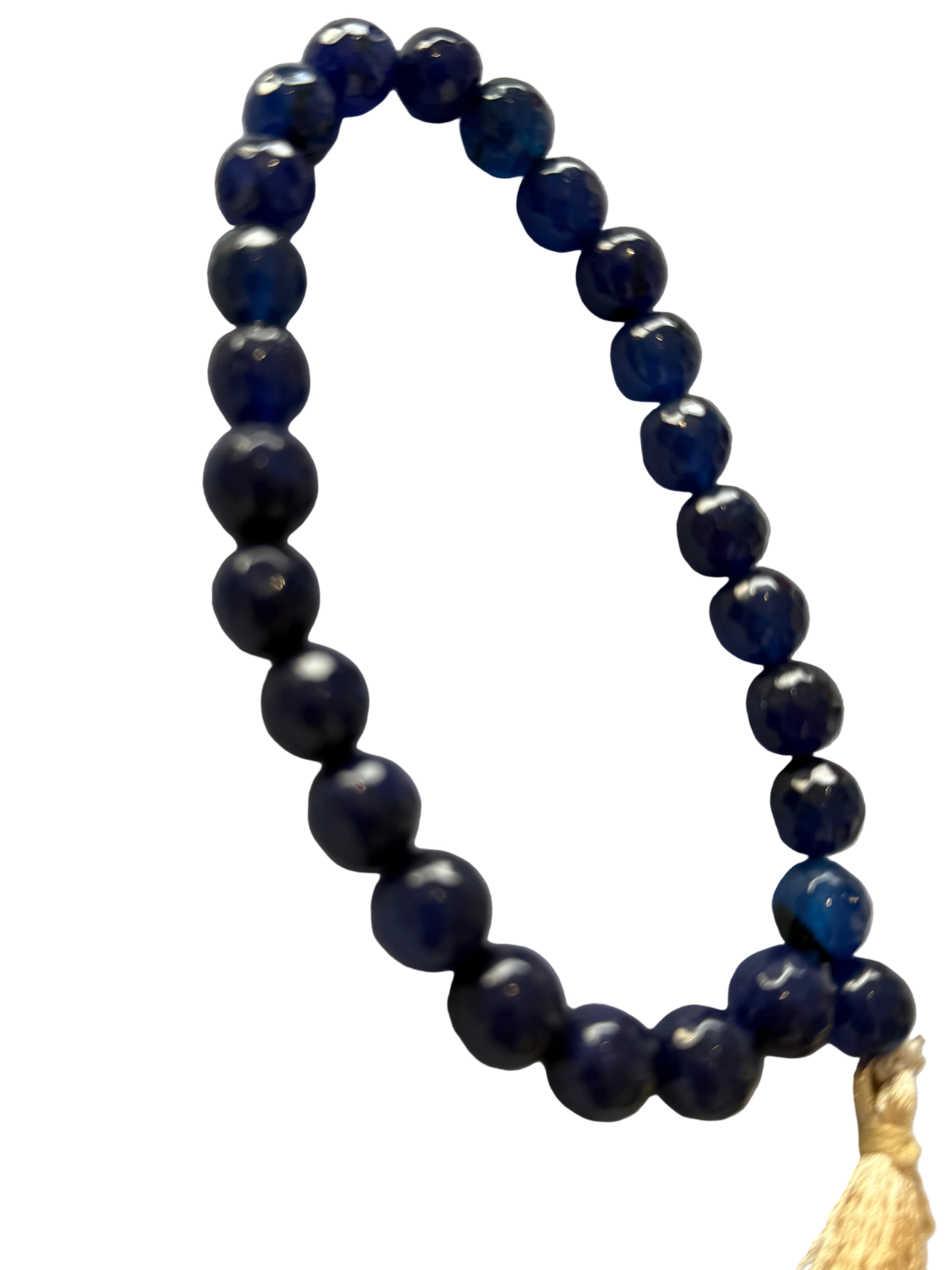 Black Faceted Bead Mala – 26 Beads