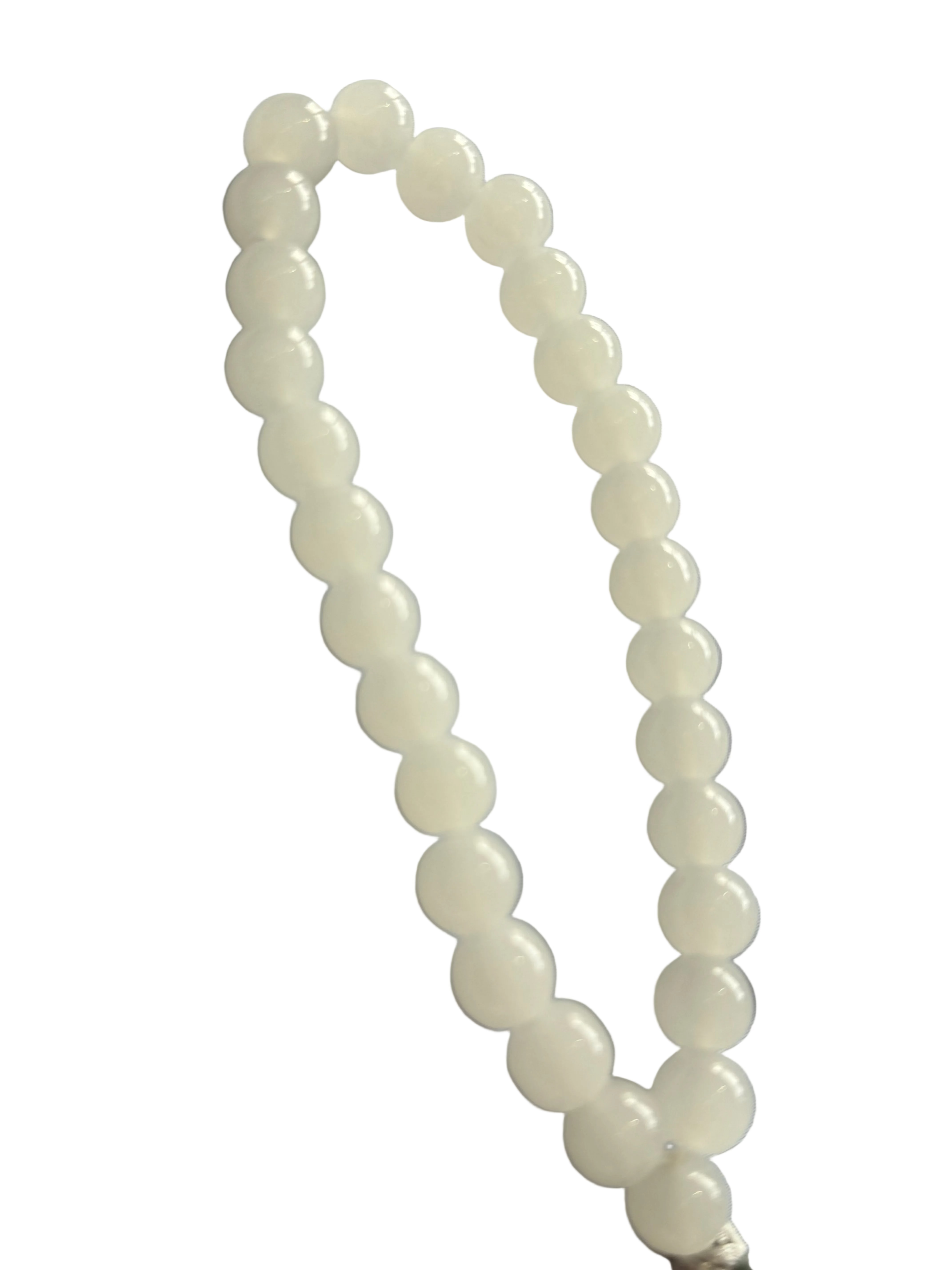 Pearl White Bead Mala – 28 Beads