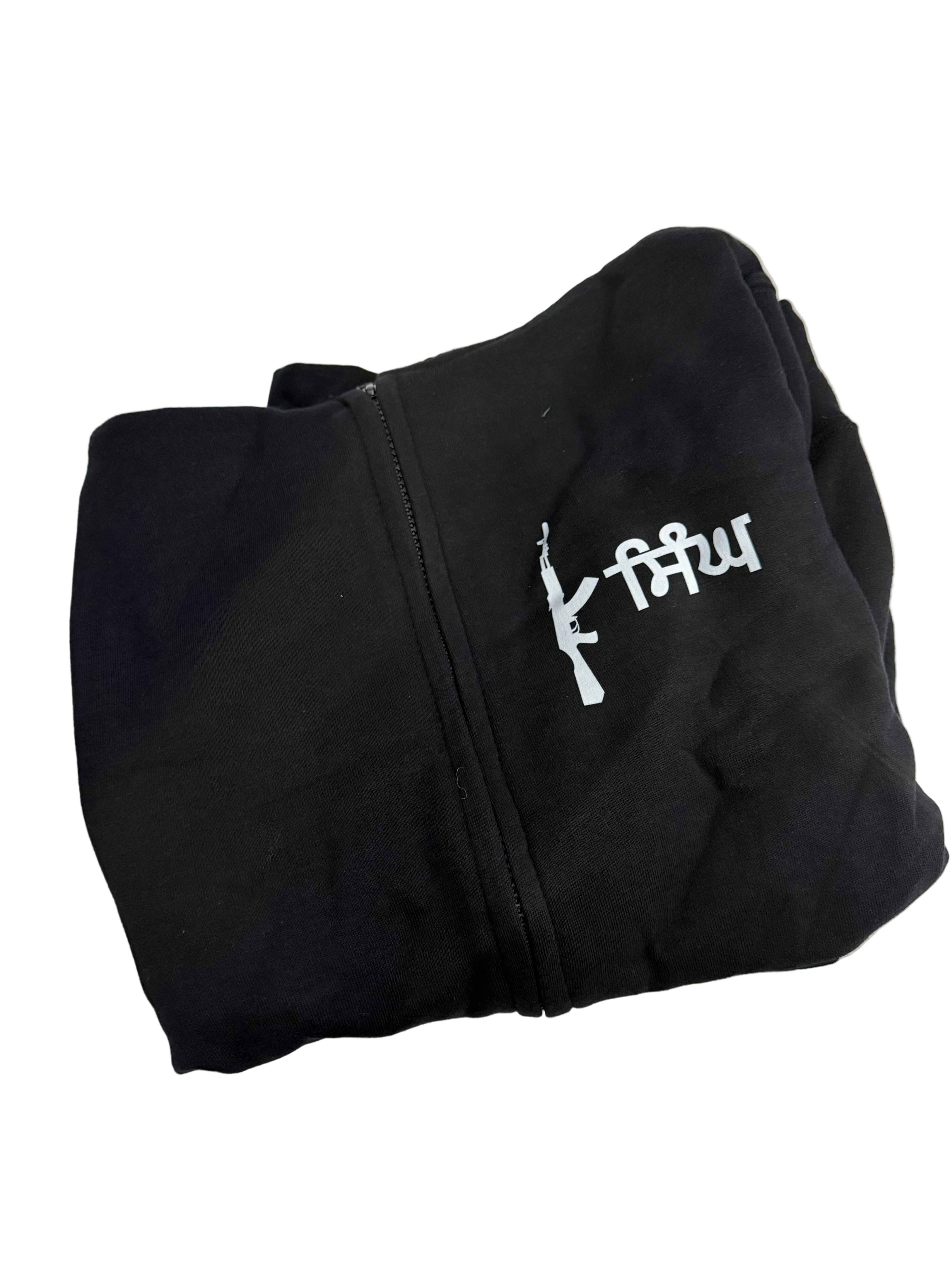 Kids Singh Navy Blue Zip Hoodie