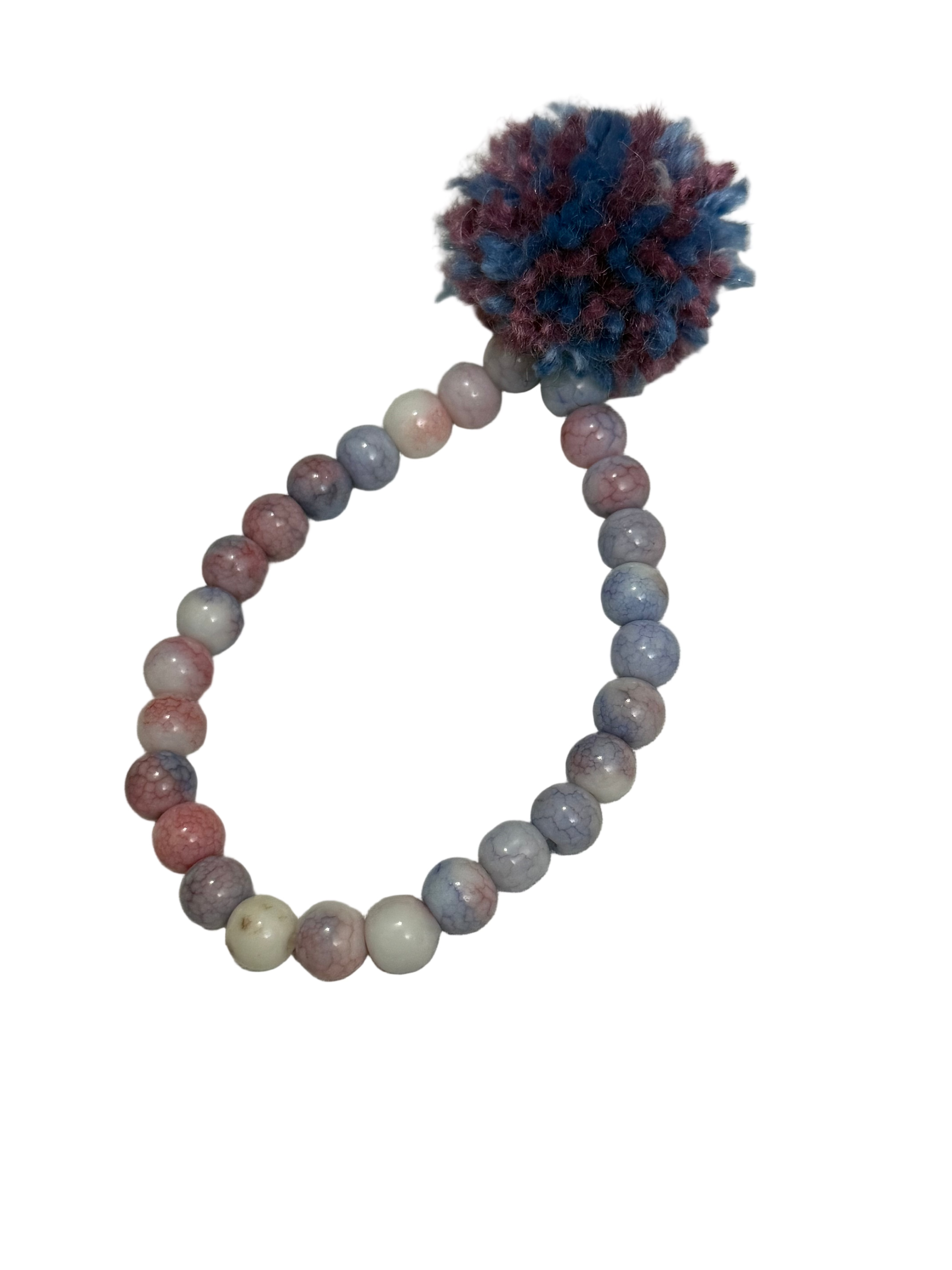 Blue / Pink Gem Mala – 28 Beads