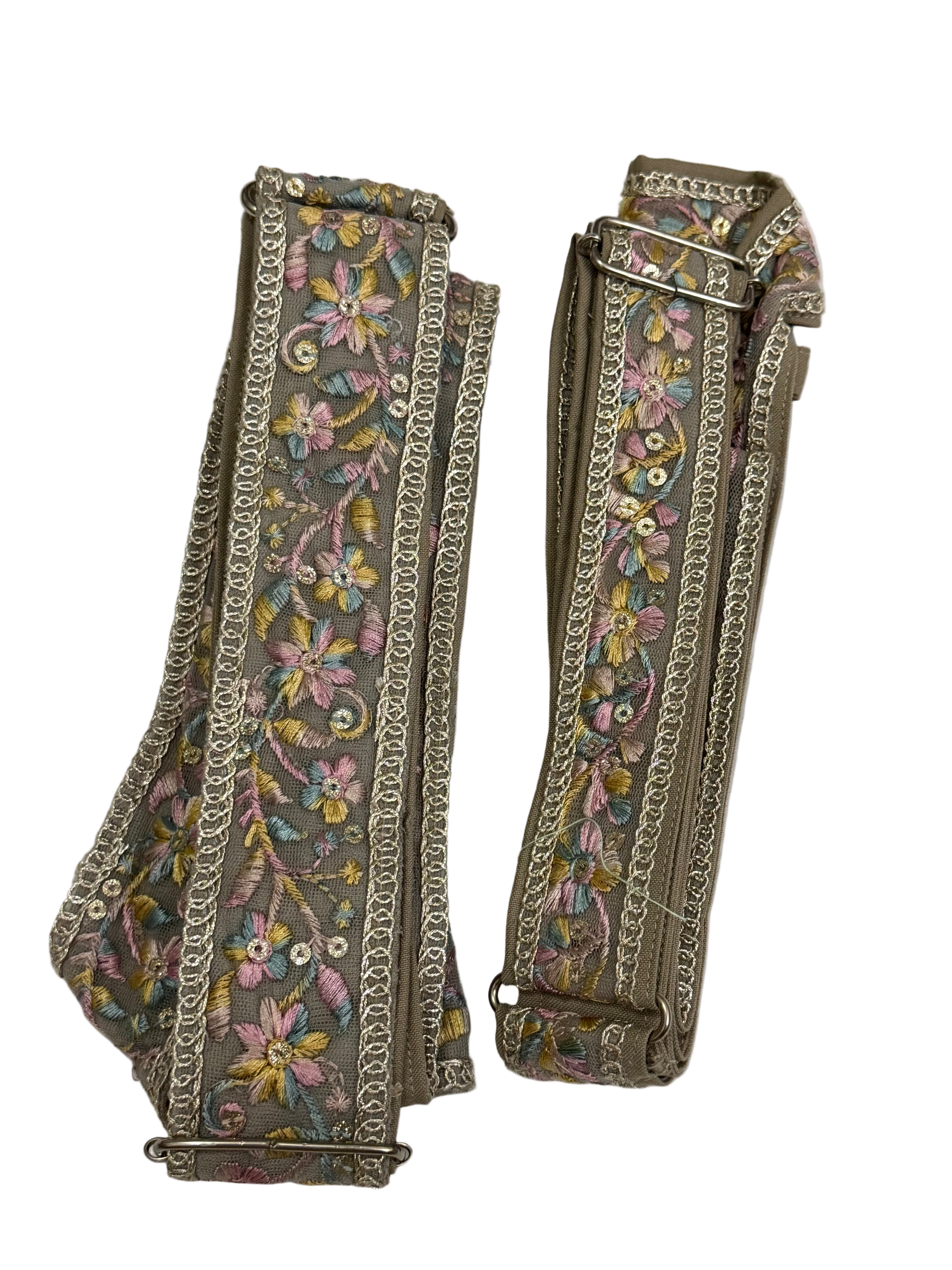 Brown with colourful Flowers