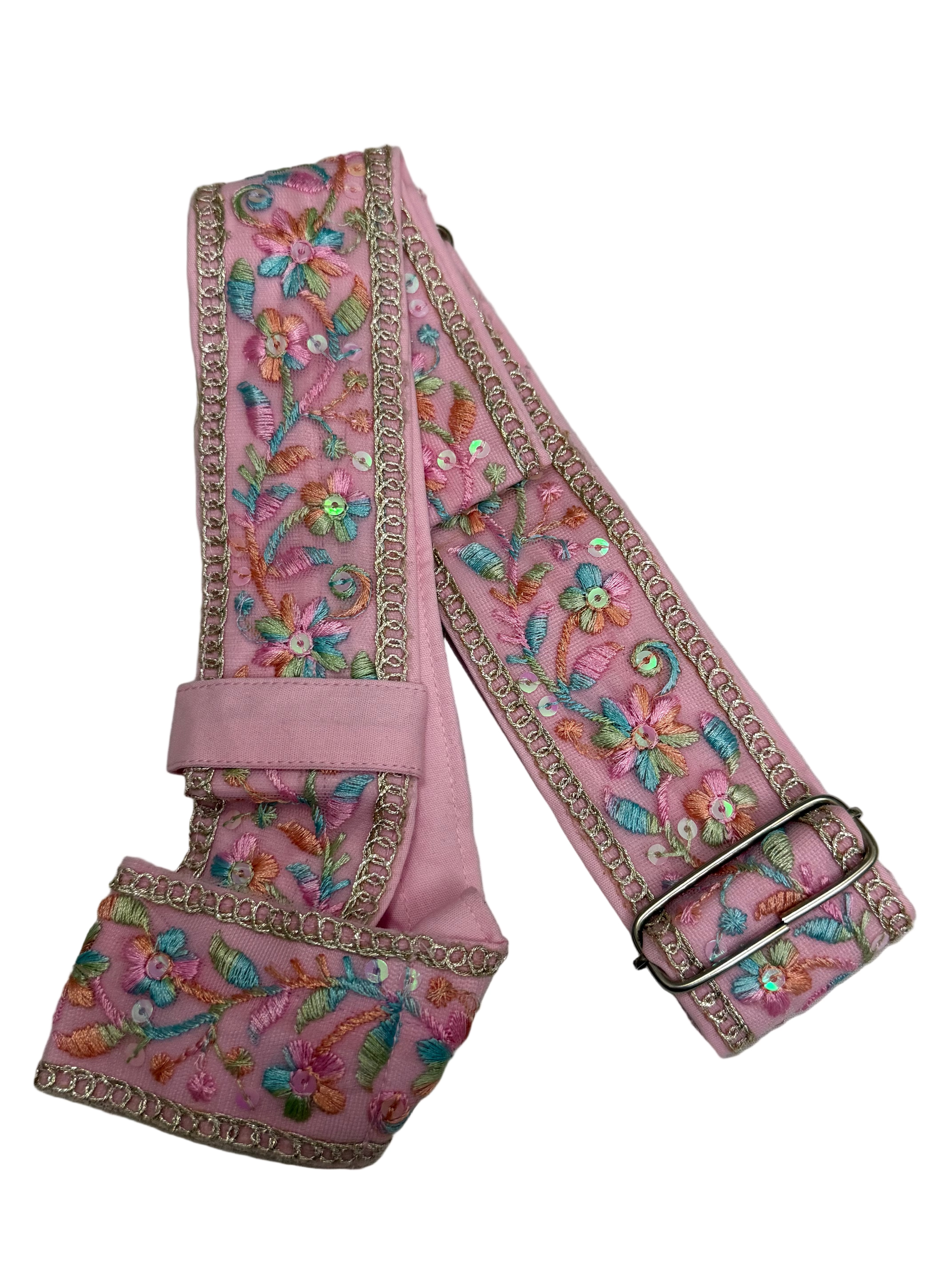 Cotton Candy Colour Flowered Gatra 2inch