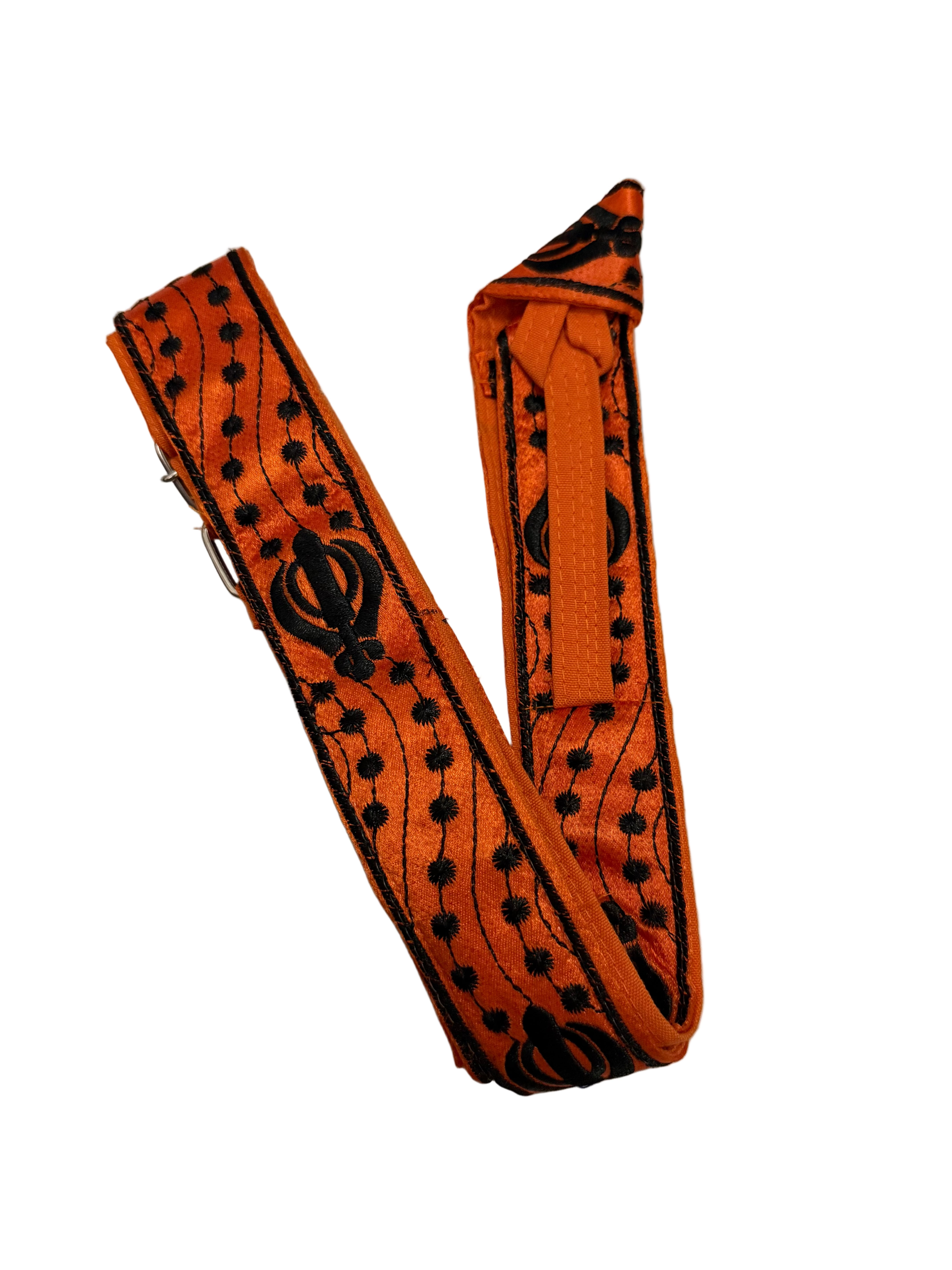 Orange and Black khanda 1.5" Gatra