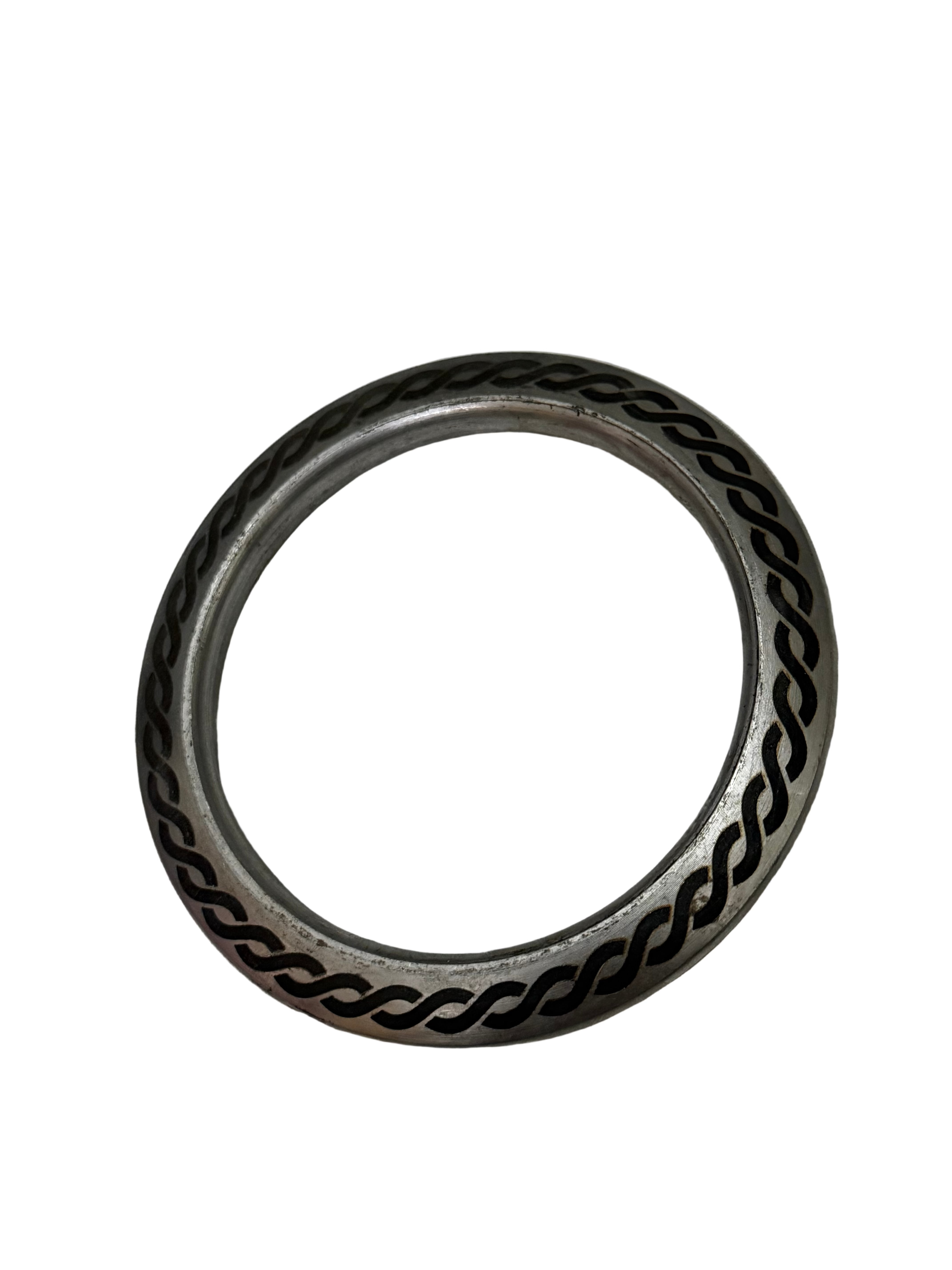 Smooth Thick Patterned Sarbloh (IRON) Kara