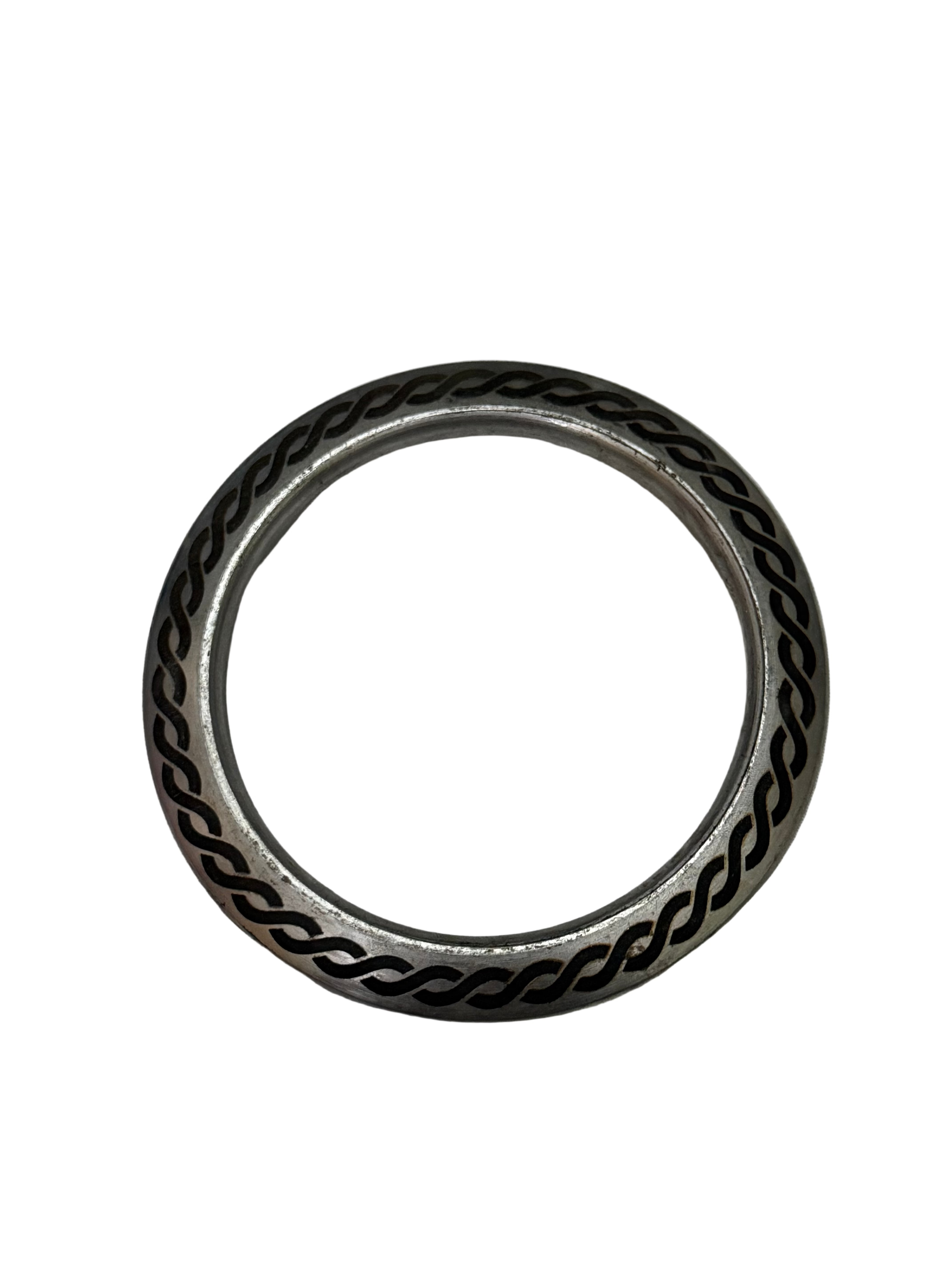 Smooth Thick Patterned Sarbloh (IRON) Kara