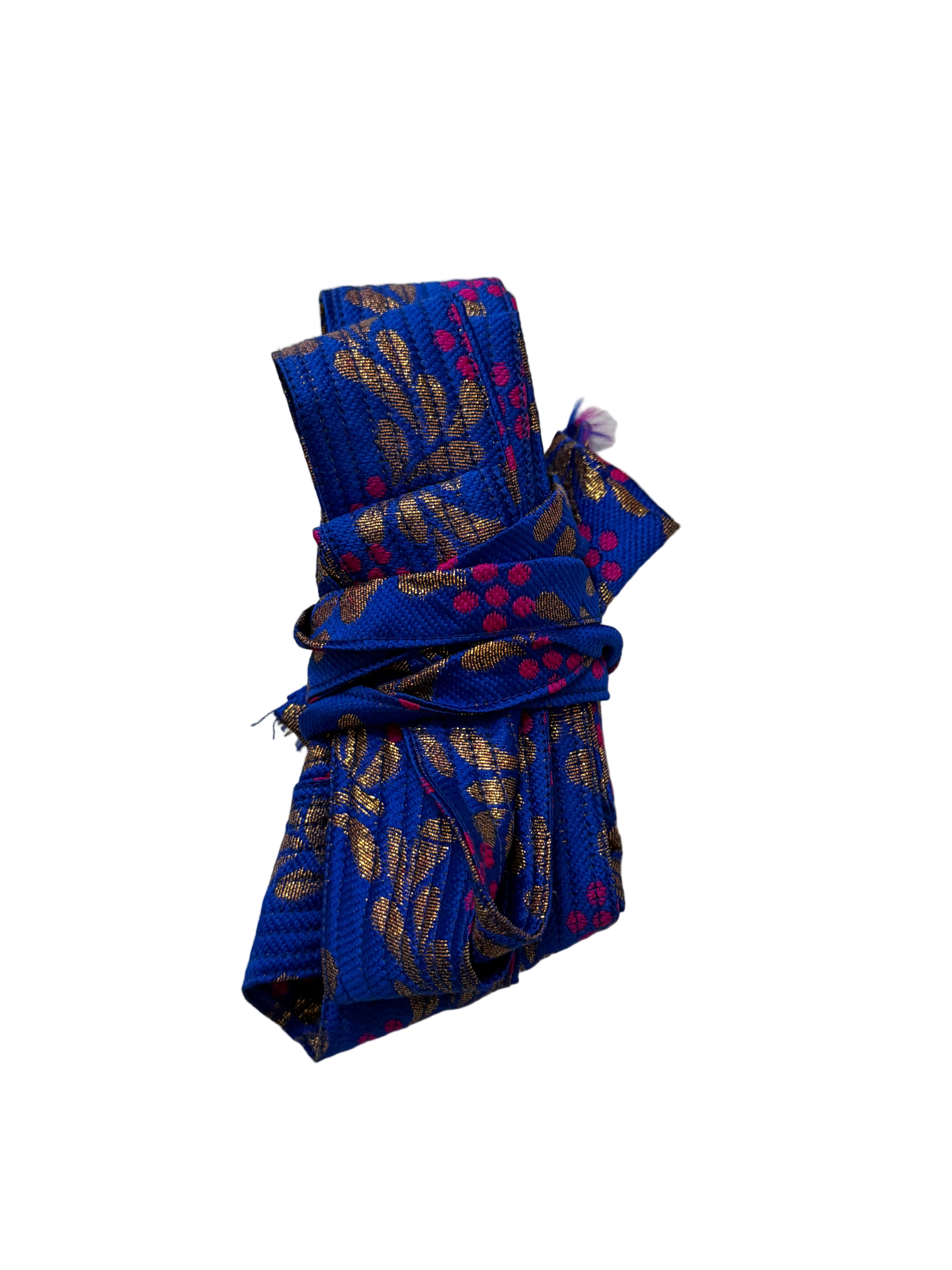 Royal Blue with pink flower Hajuri Gatra