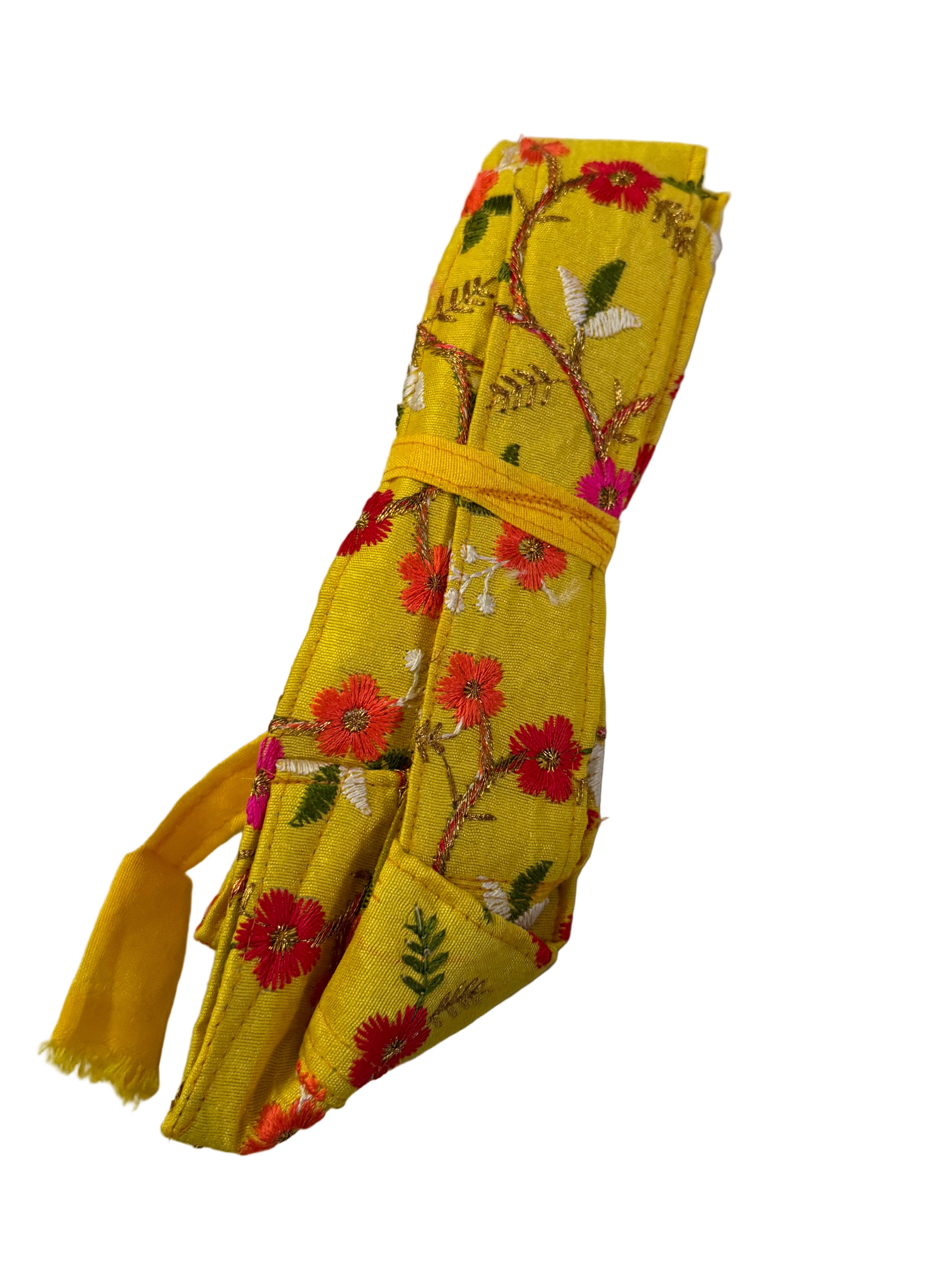 Yellow Floral Hajuri Gatra