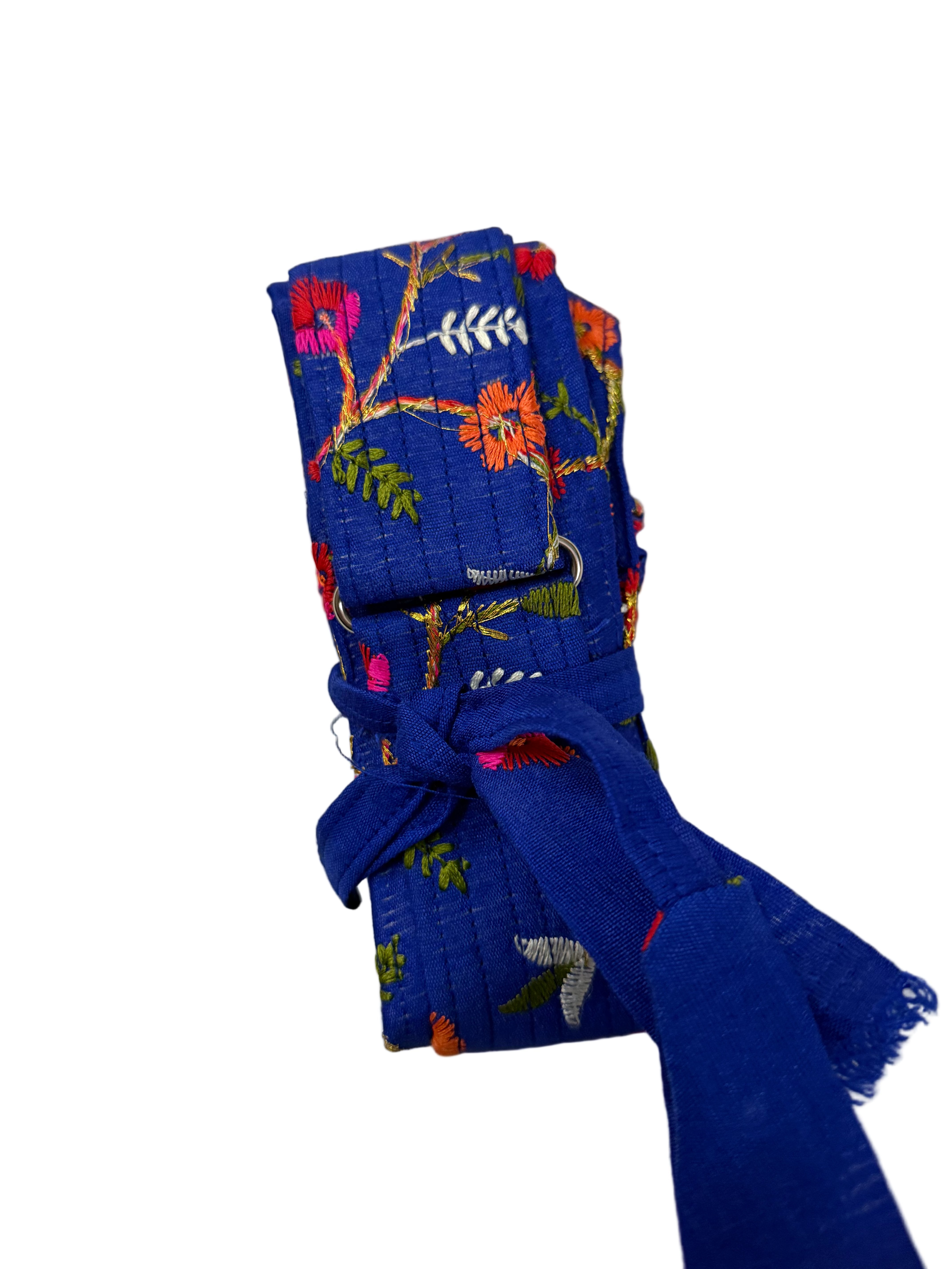 Royal Blue Floral Hajuri Gatra