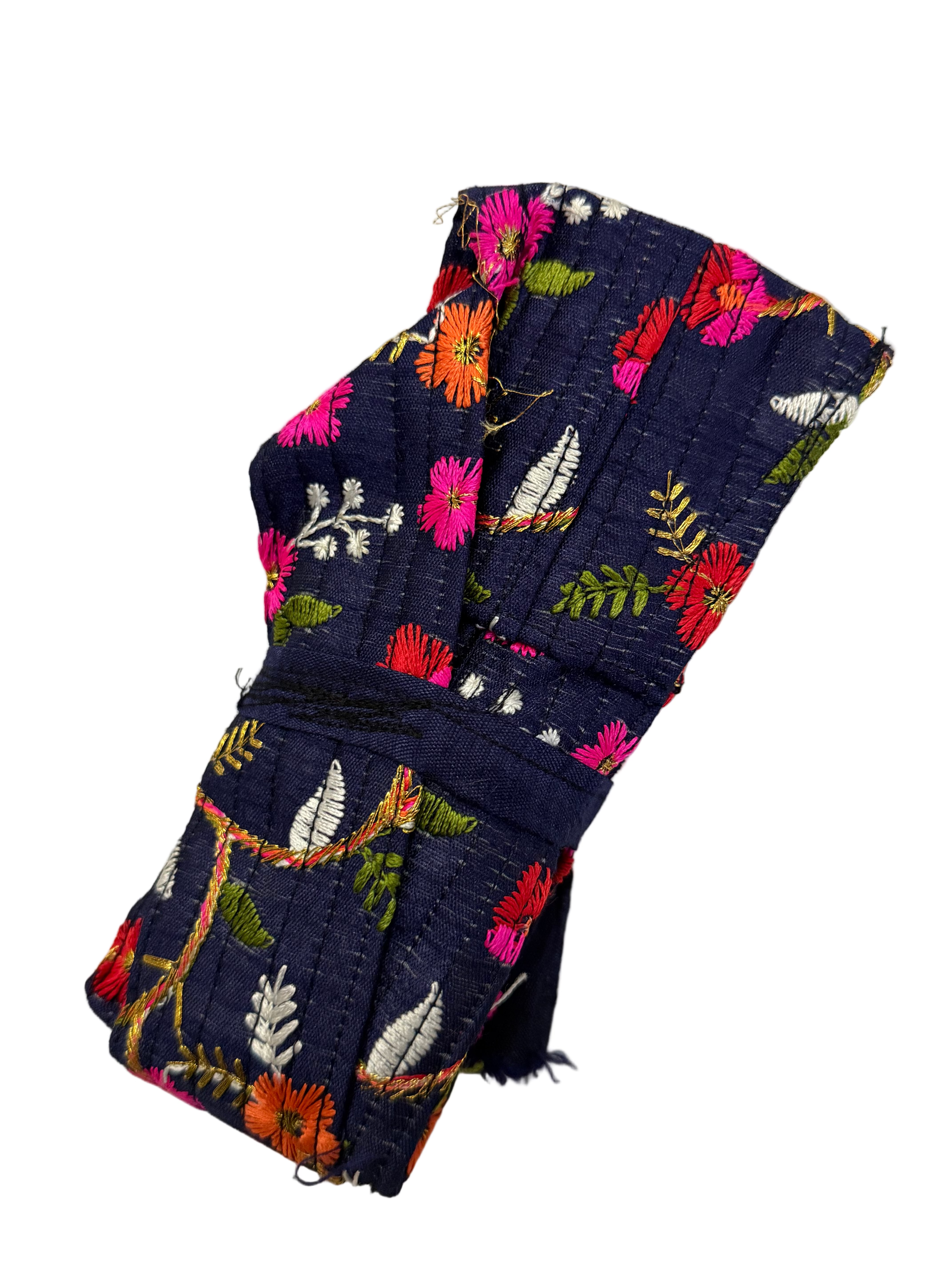 Navy Blue Floral Hajuri Gatra