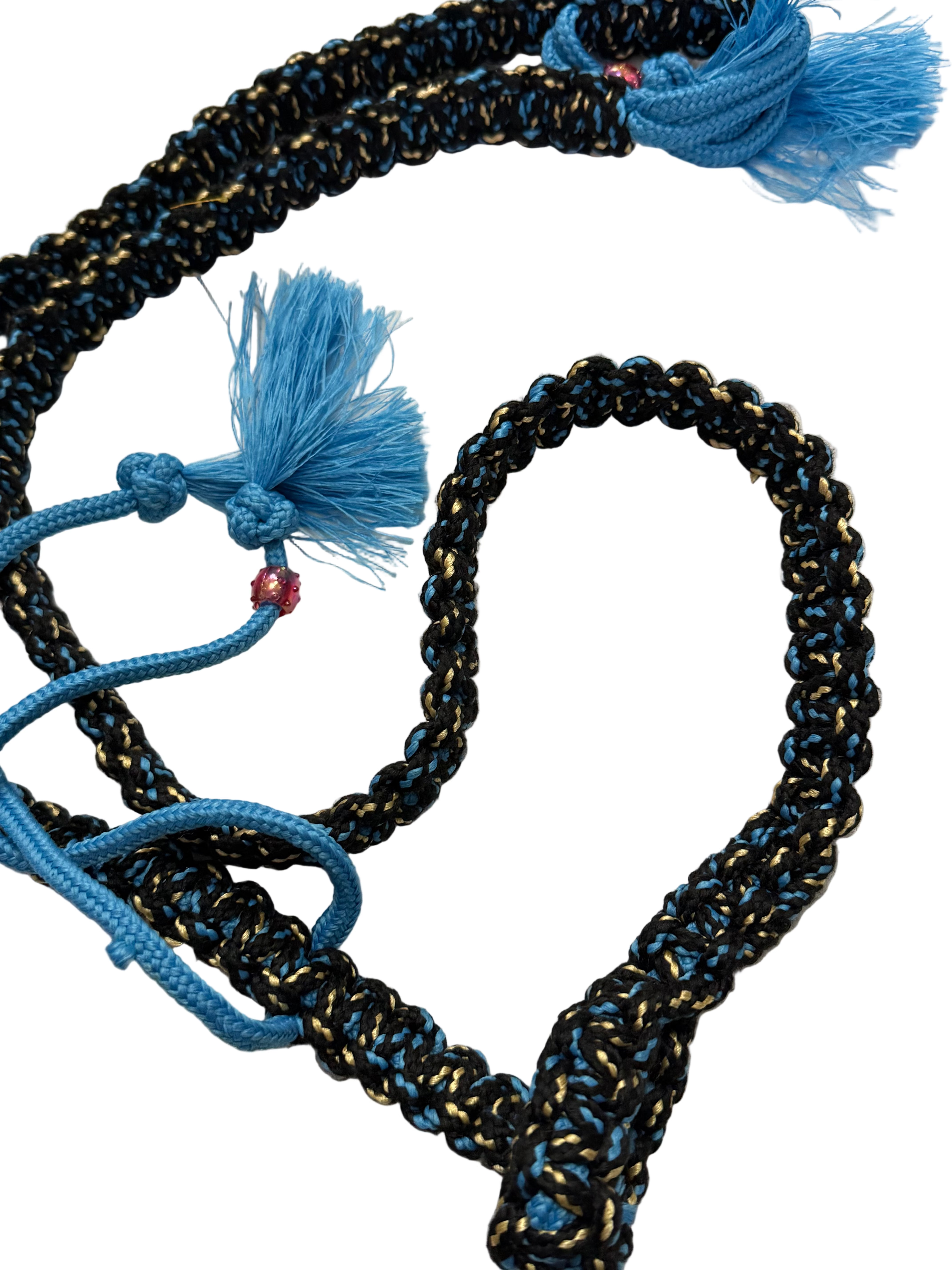 Black Dohri Gatra with Yellow & Light Blue design