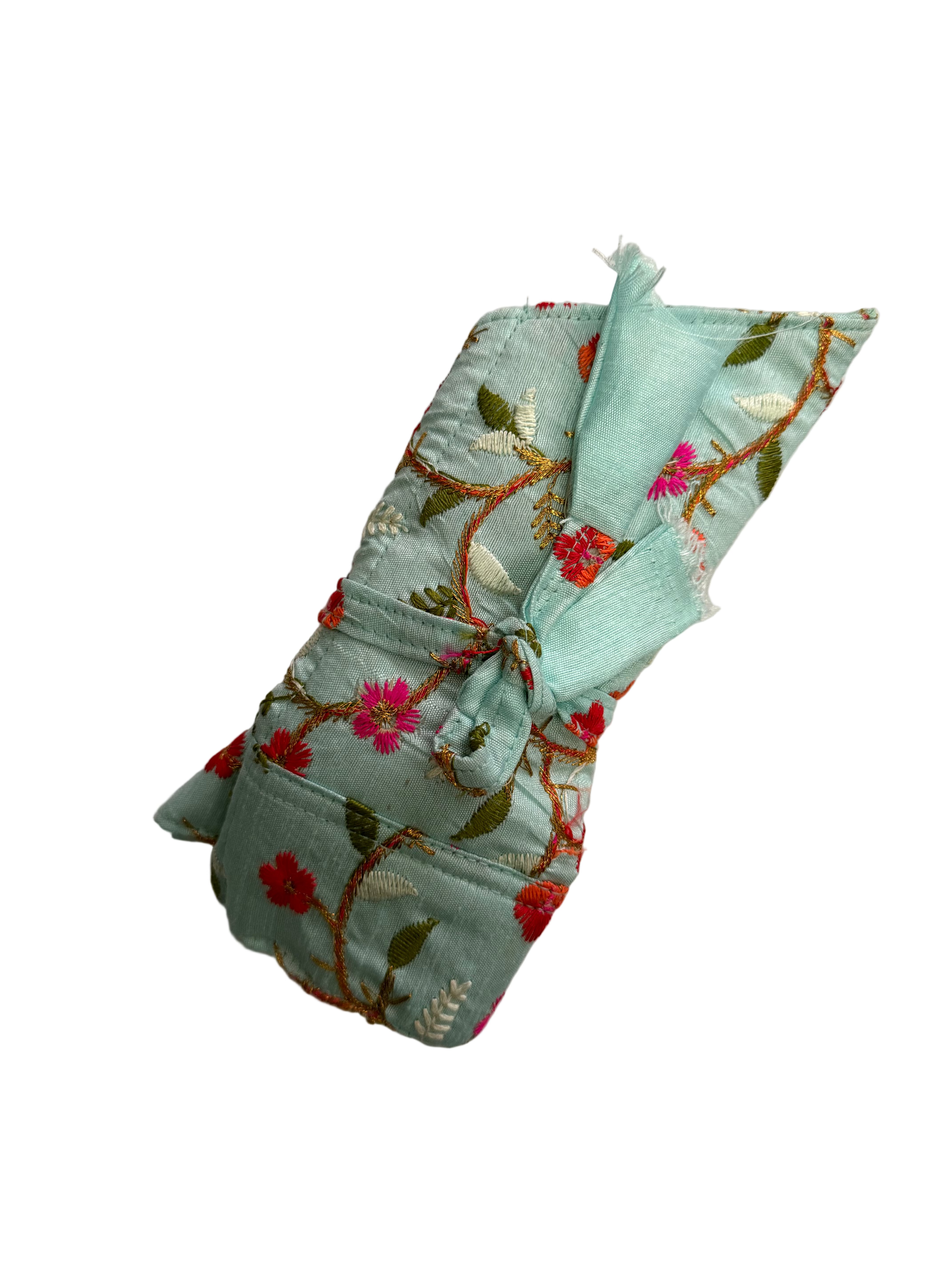 Light Blue Floral Hajuri  Gatra