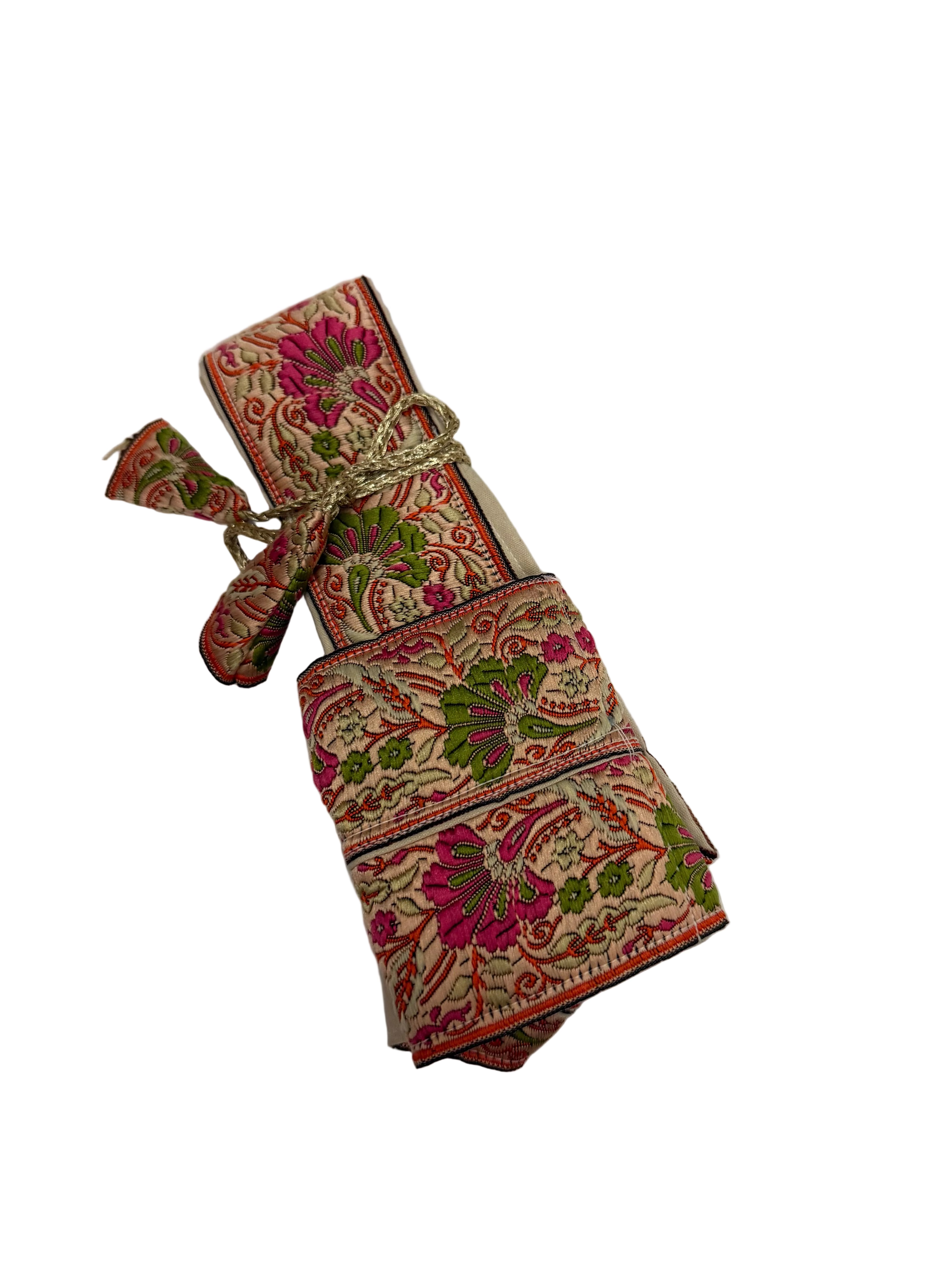 Cream colourful Hazooree Adjustable Gatra