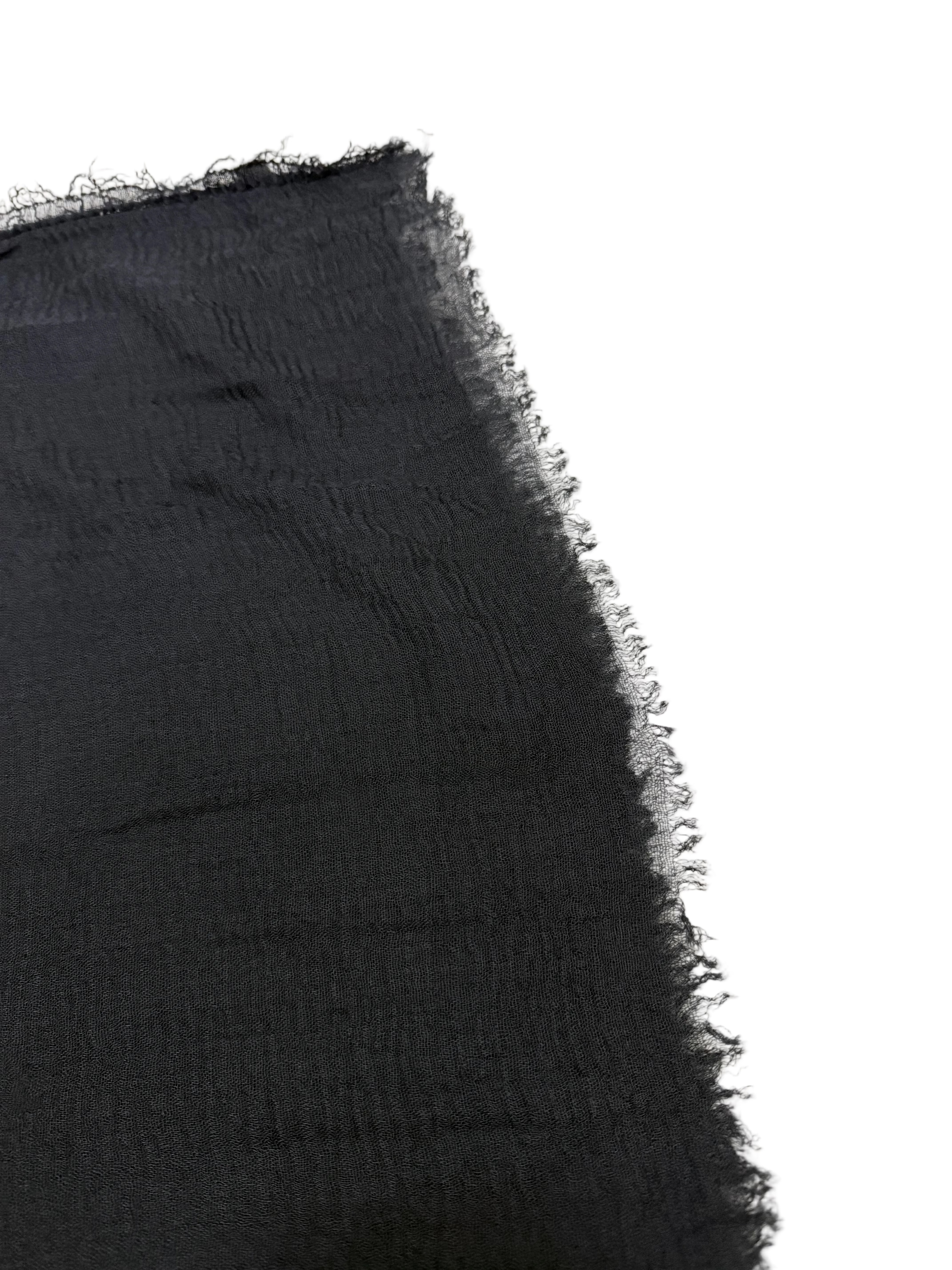 Thin Shawl Chunni - Black