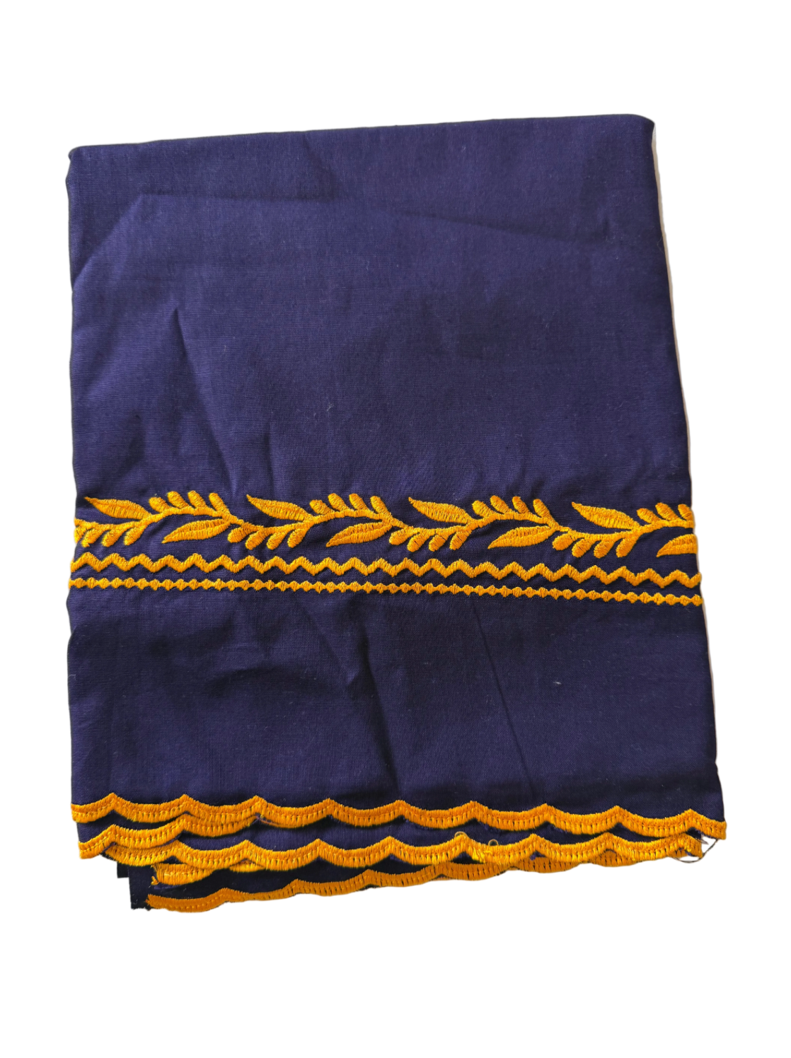 Akali blue Hazzoria with orange embroidery