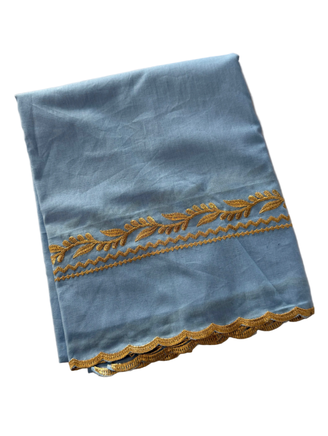 Light Blue with Gold embroidery