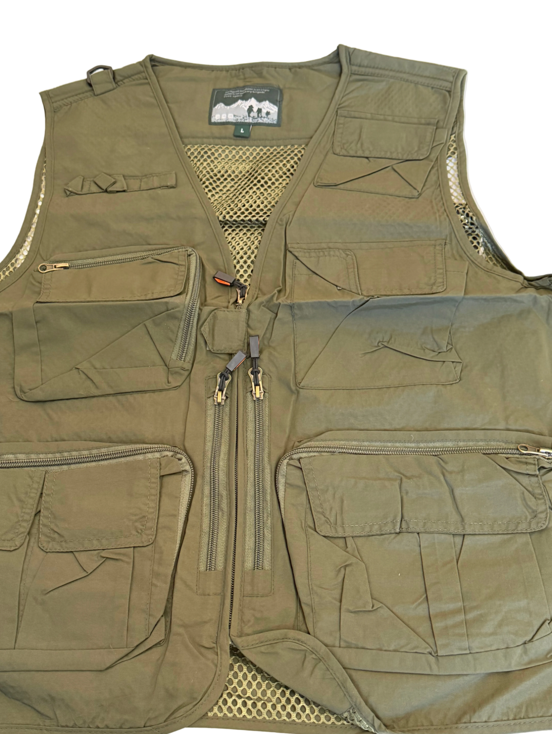 {Medium } Green Utility Vest Jacket