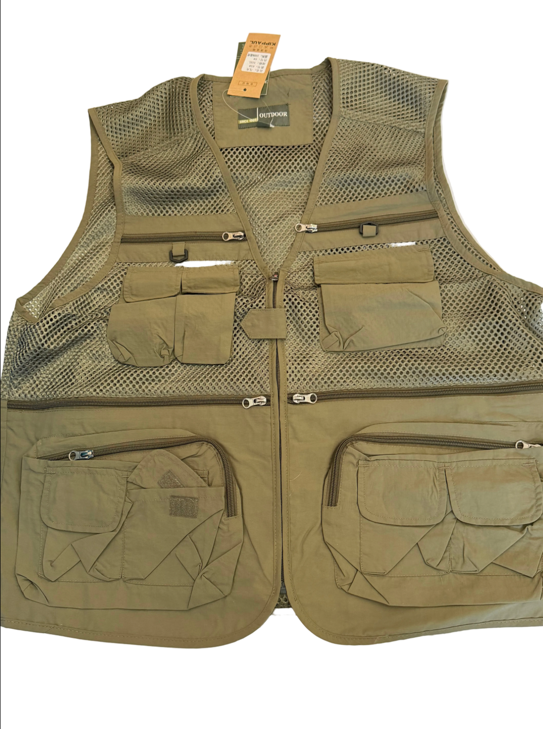 {MEDIUM } CAMO GREEN Utility Vest Jacket