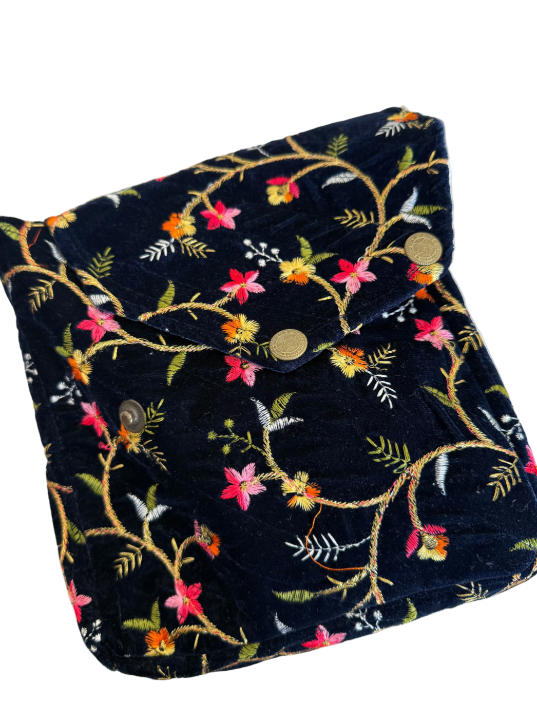 Navy Blue Velvet Khajana