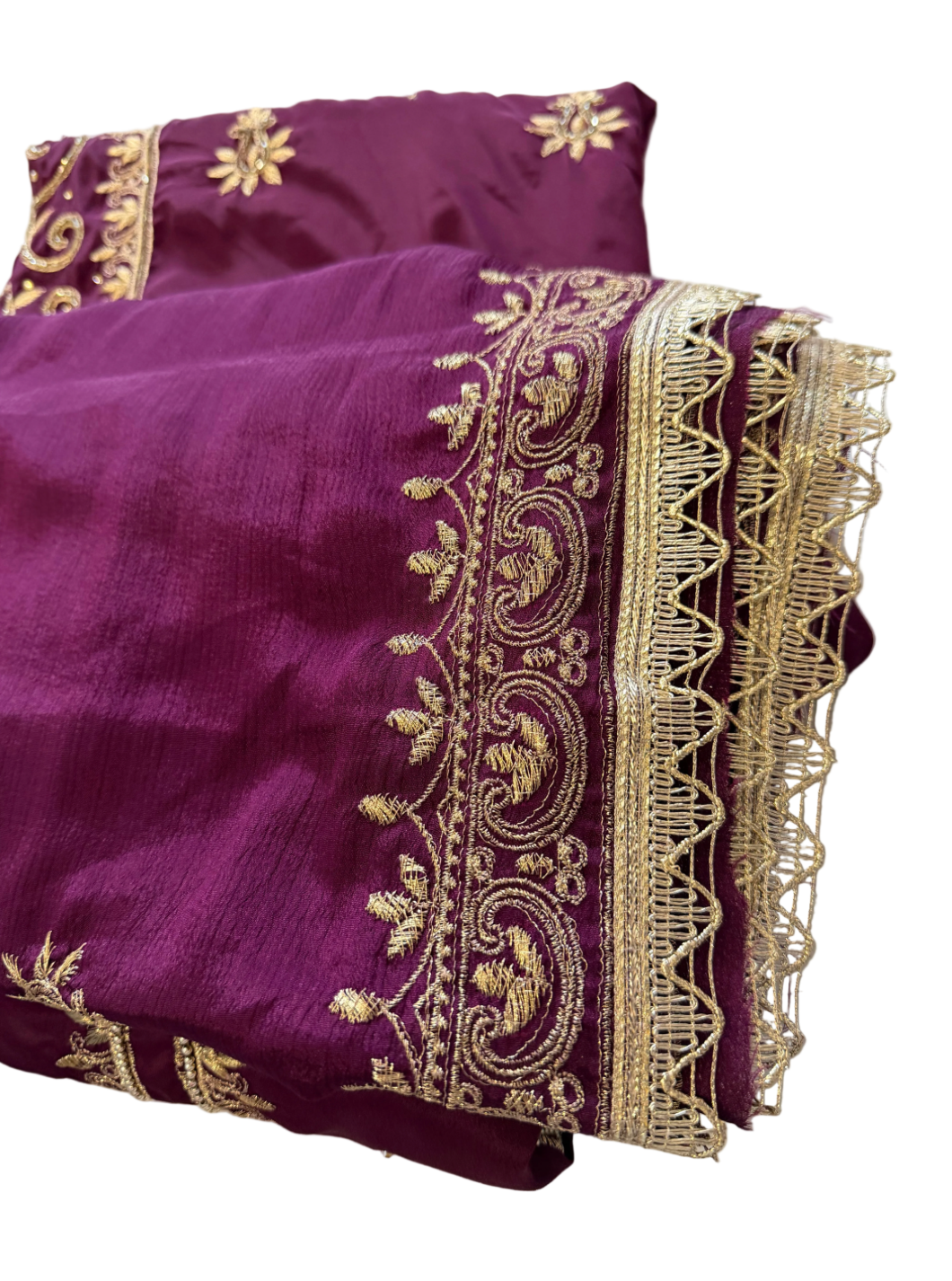 Purple Silk unstitched suit