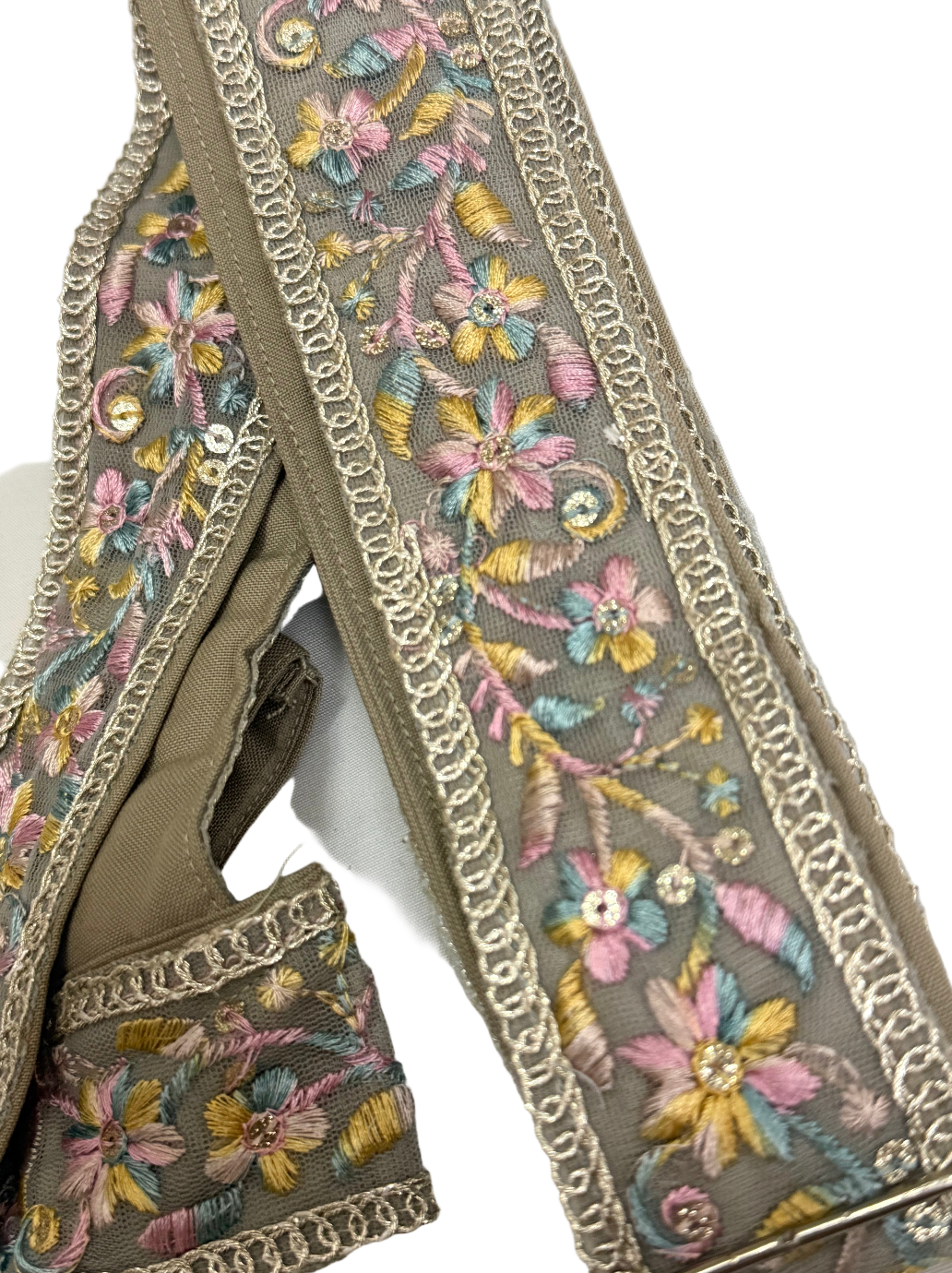 Brown with colourful Flowers