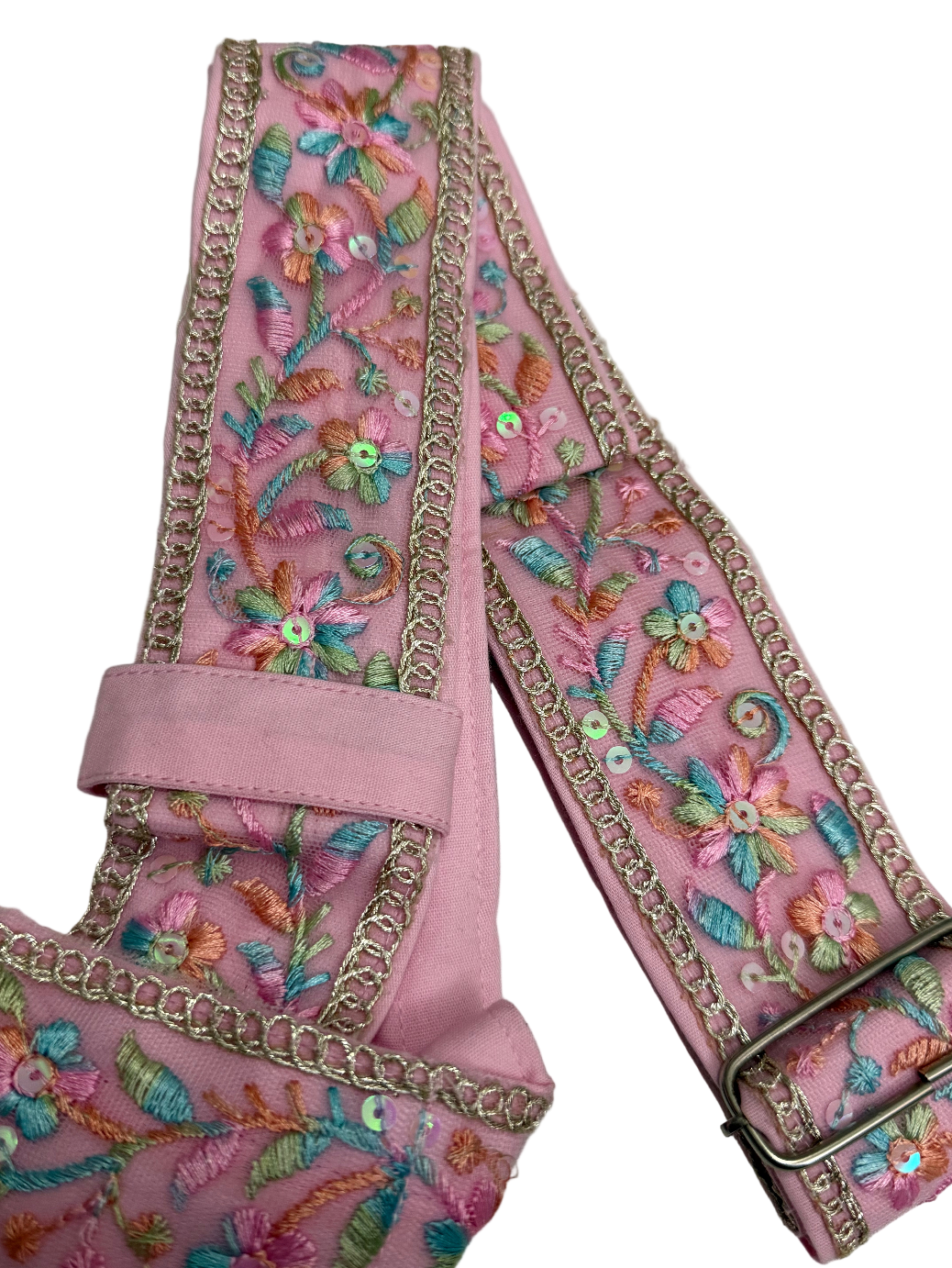 Cotton Candy Colour Flowered Gatra 2inch
